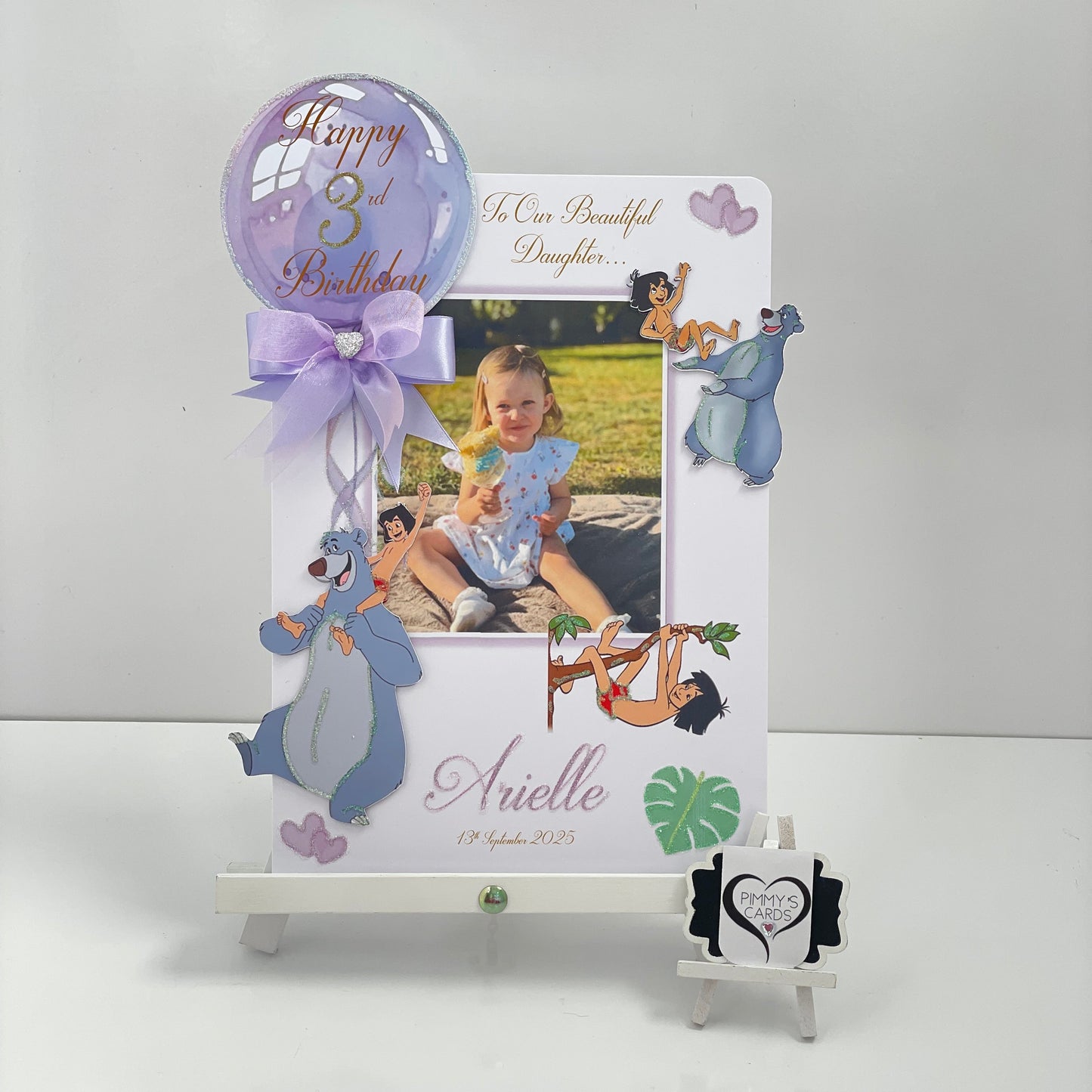 Mowgli & Baloo - The Jungle Book Theme Photo 3D Pop Out Card