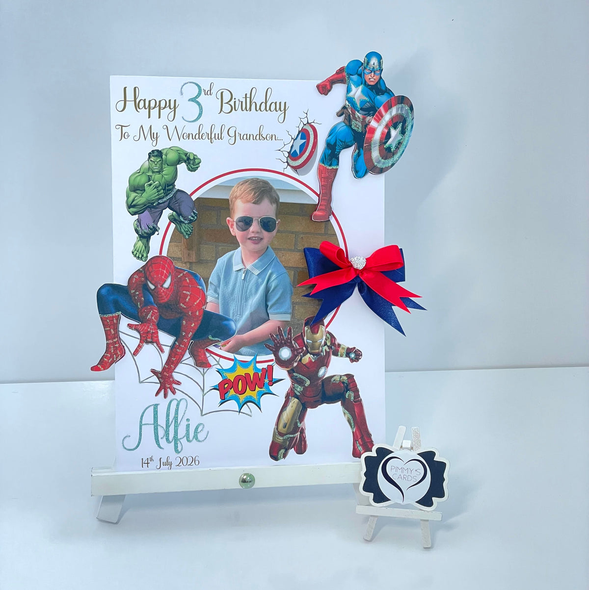 Avengers Assemble Superhero Theme Photo 3D Pop Out Card