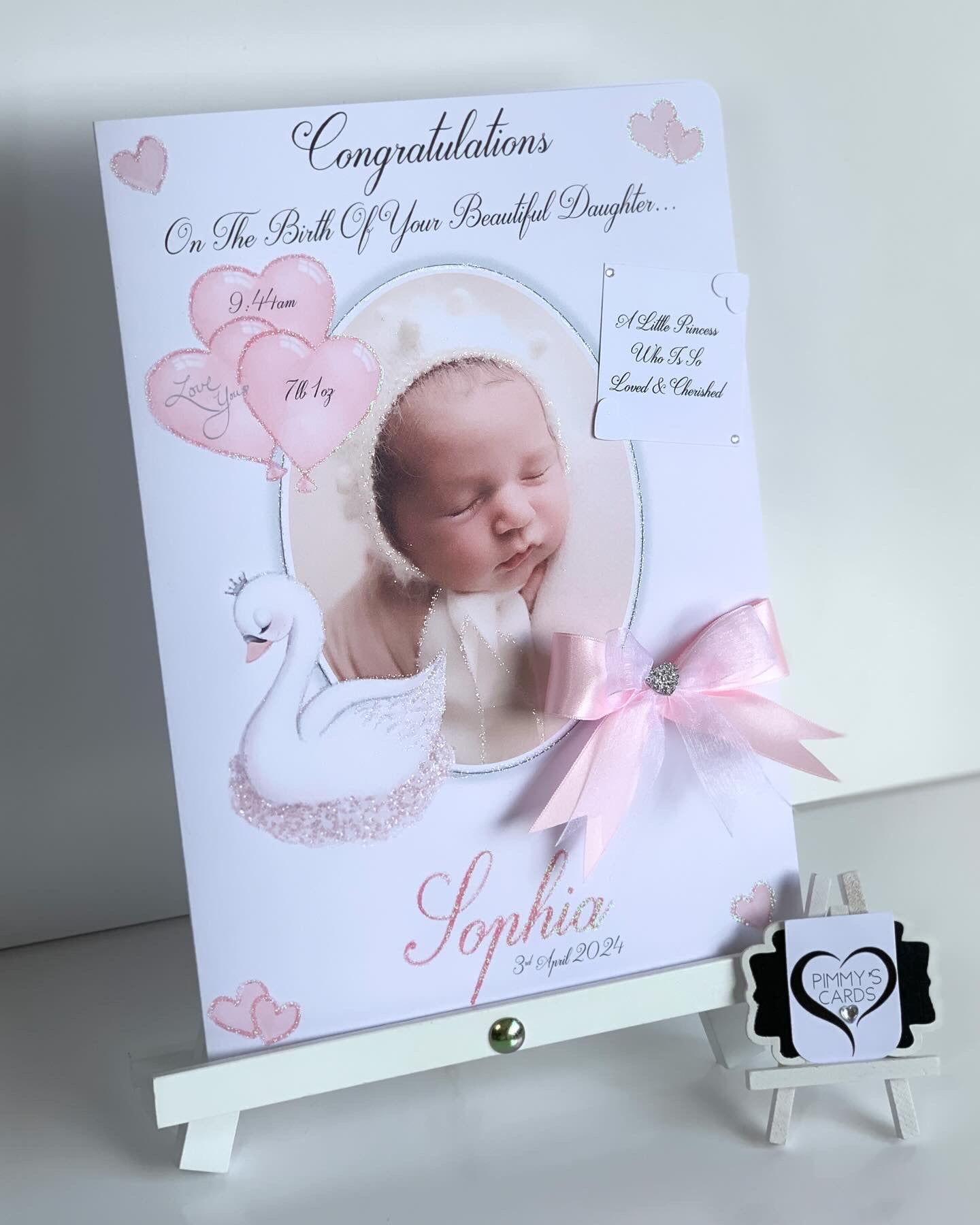 New Born Baby Girl Swan Theme