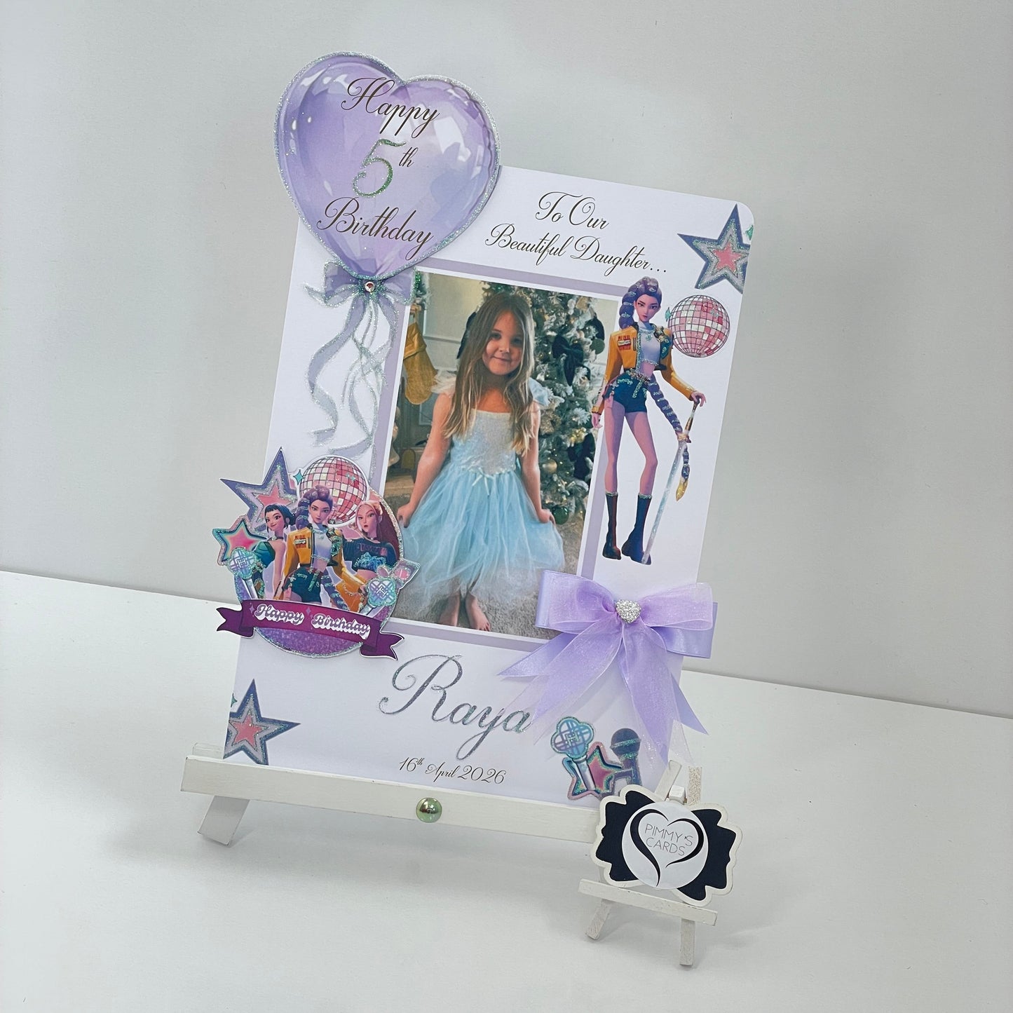 KPop Demon Hunters Inspired Theme Photo 3D Pop Out Card
