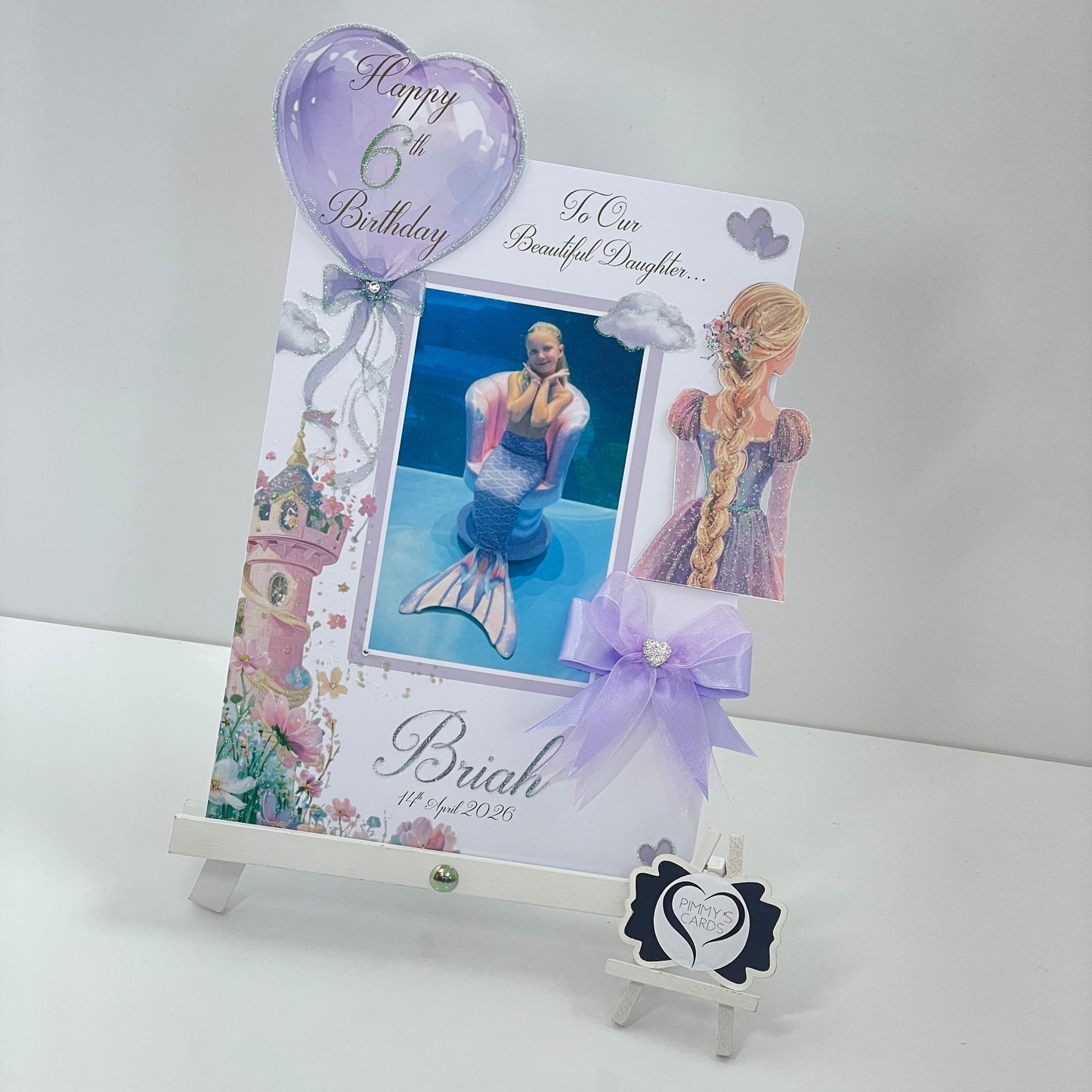 Princess Rapunzel Theme Photo 3D Pop Out Card