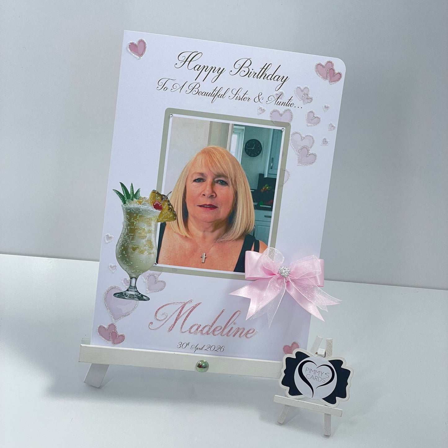 Piña Colada Cocktail Lovers, Cocktail Theme Photo Card