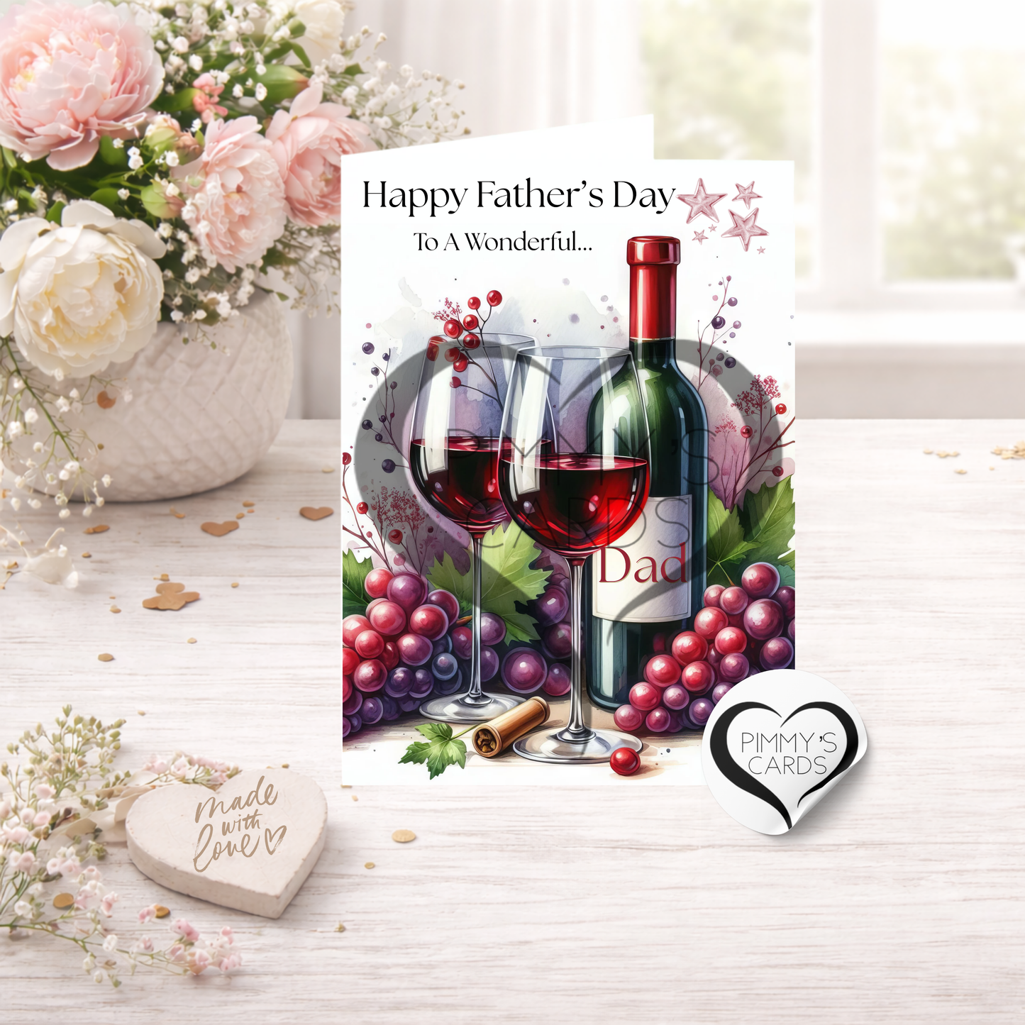 Red Wine Lovers -Classic Father's Day Card