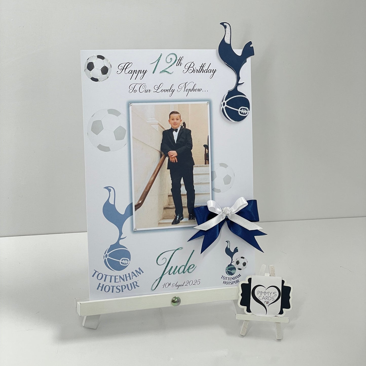 Tottenham Spurs Football Theme Photo 3D Pop Out Card