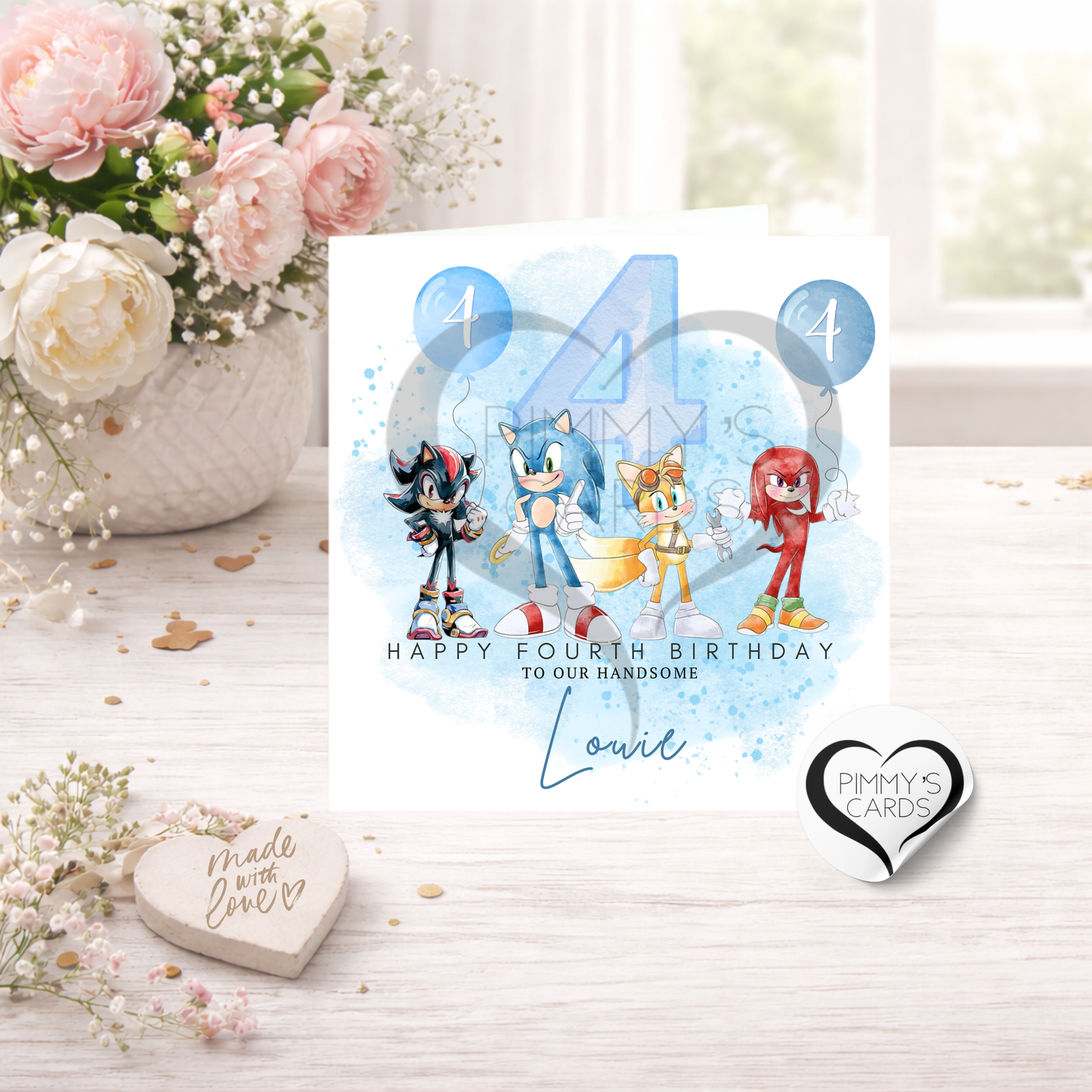 Blue Sonic & Friends Theme-Classic Card