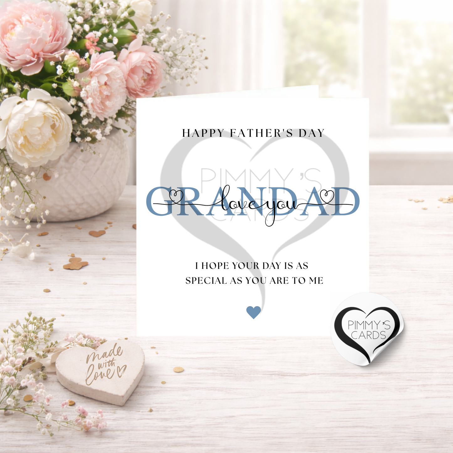 Grandad Love You Blue Theme - Father's Day Classic Card