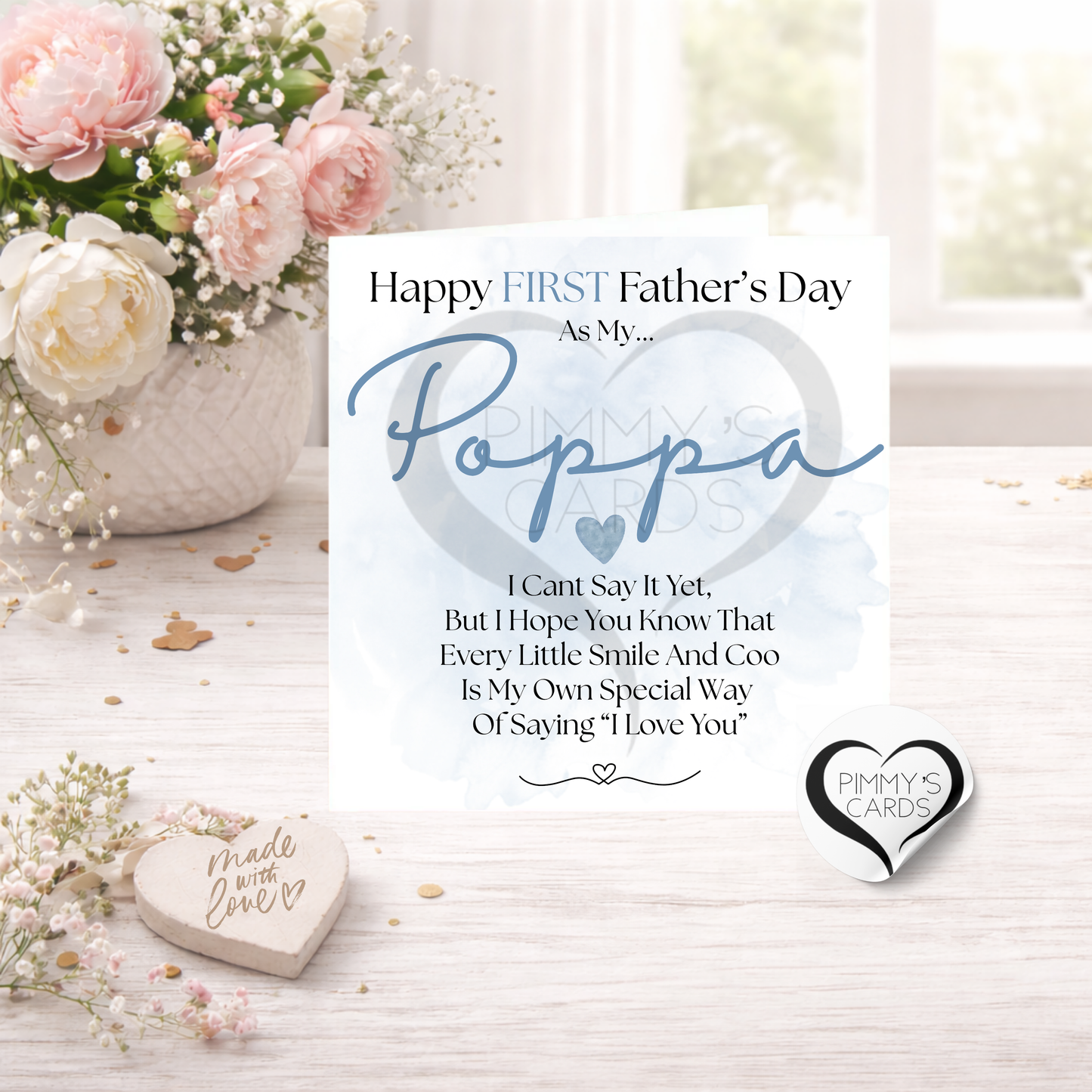 First Father's Day As My Poppa Poem-Classic Card