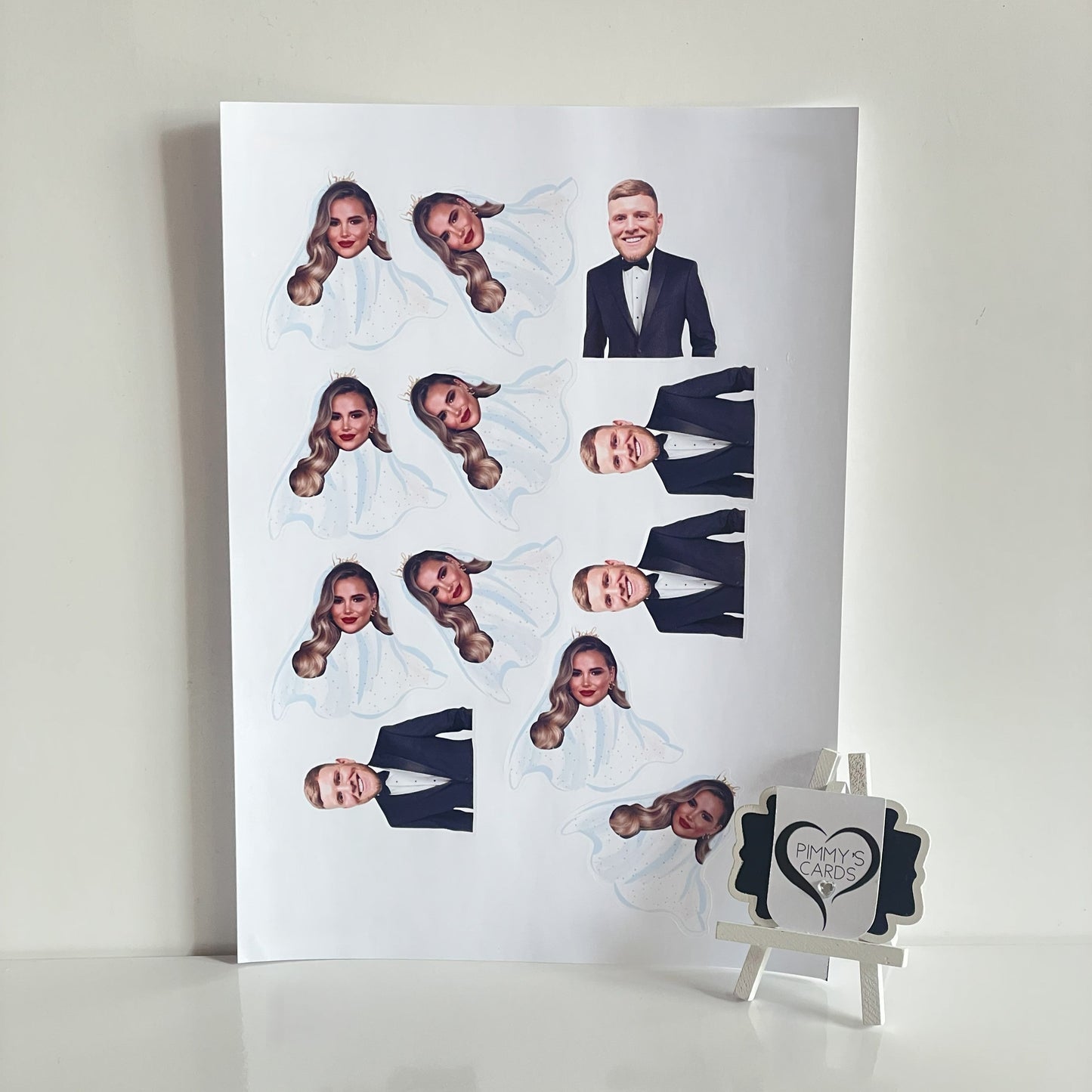 Personalised Face Bridal Sticker pack x2 A4 sheets