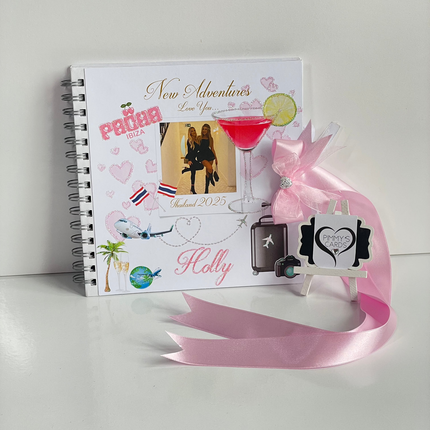 New Adventures Pink Cocktail Theme Memory Book