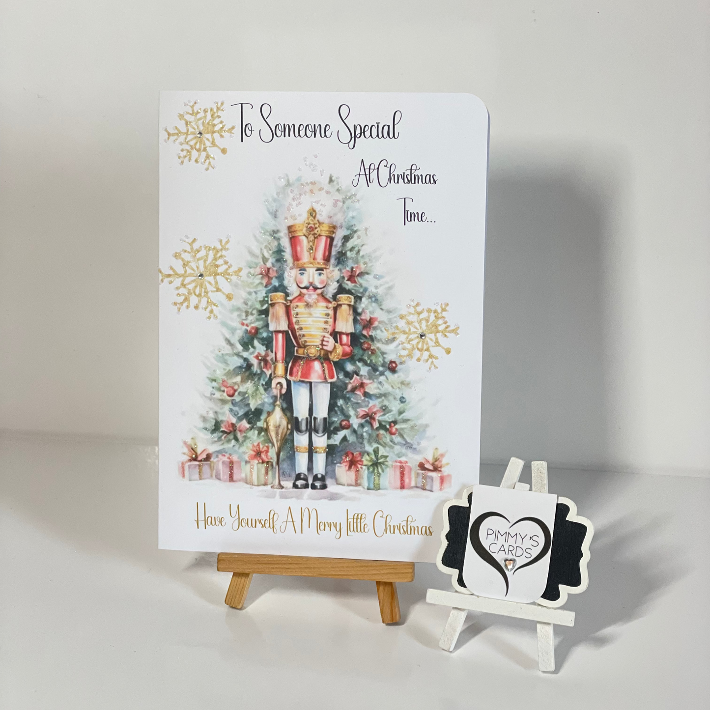 Christmas card with nutcracker design to someone special at Christmas gifts and cards