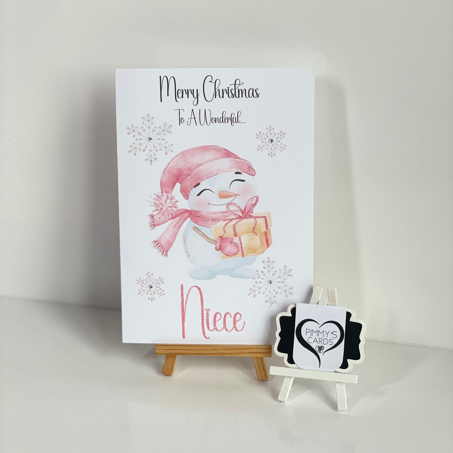 Pink Snowman-Generic Christmas Cards