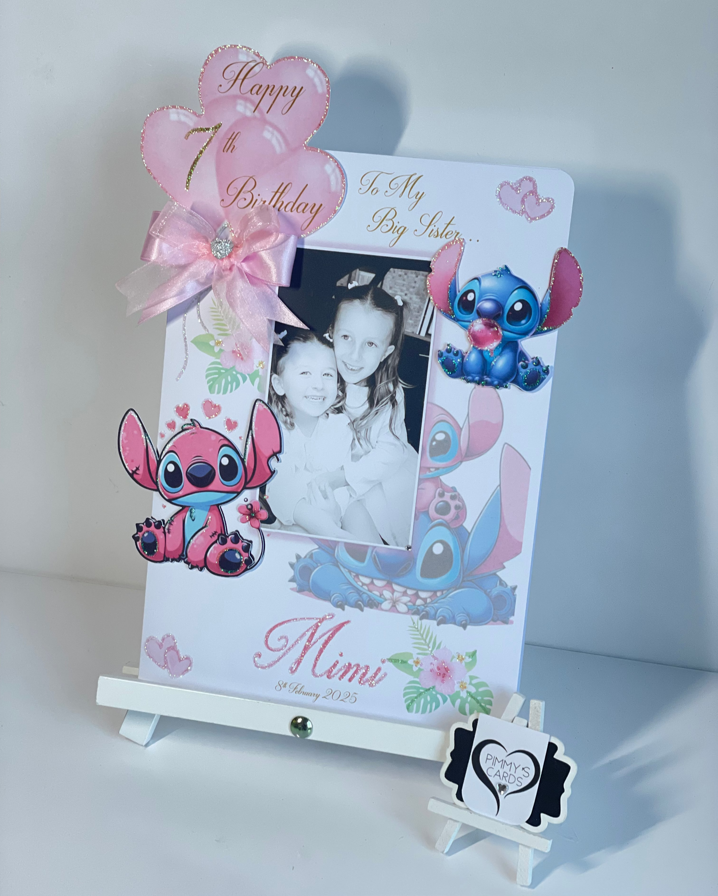 Stitch & Angel Theme Photo 3D Pop Out Card