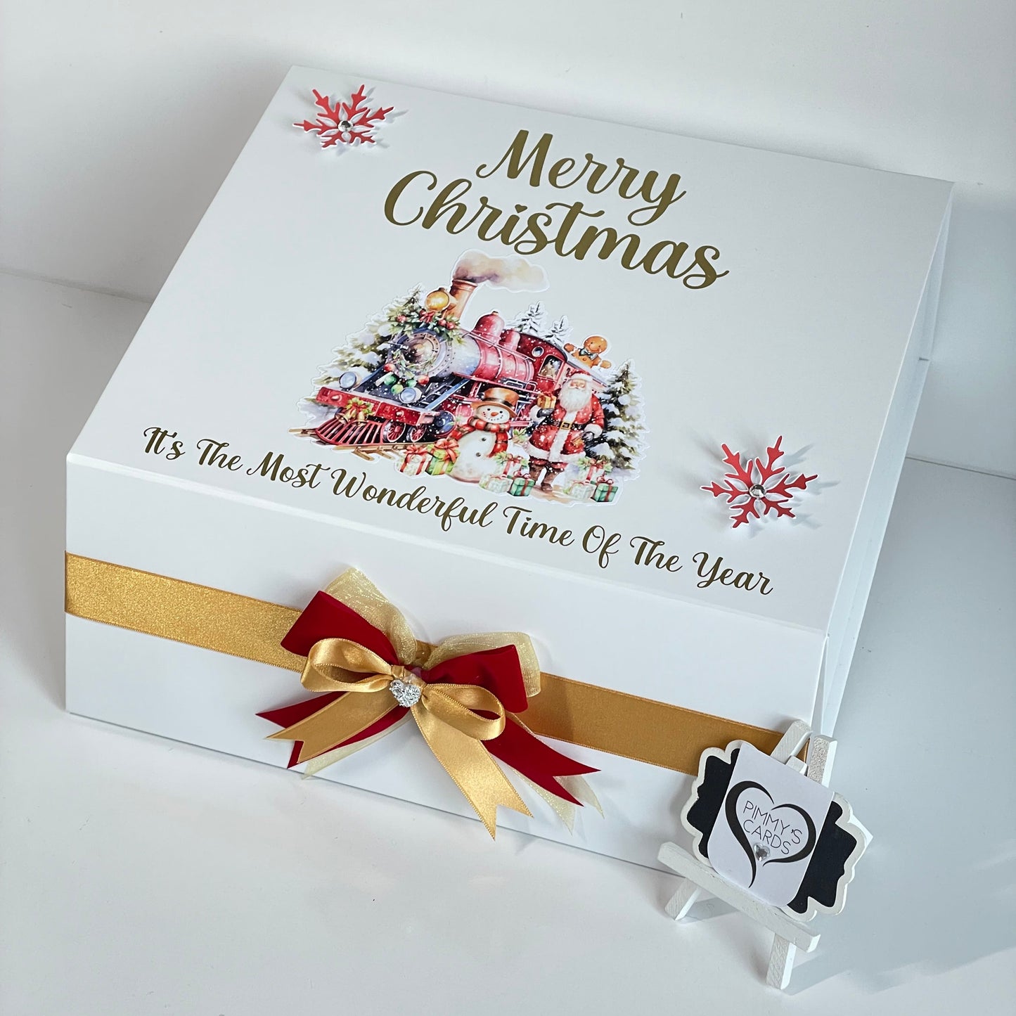 Polar Express Train Santa & Snowman Christmas Box