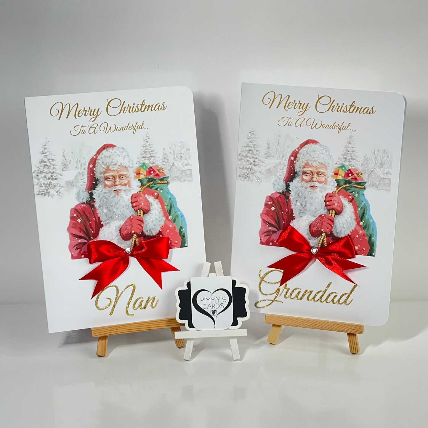 Father Christmas Holding His Sack-Generic Christmas Cards-Nan & Grandad