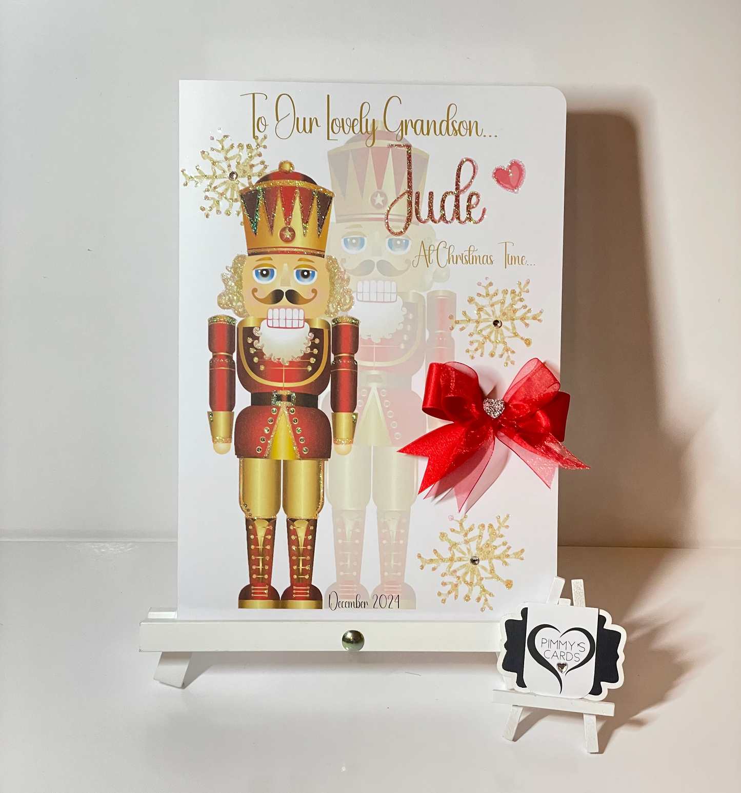 Personalised Christmas cards. Nutcracker Christmas cards.