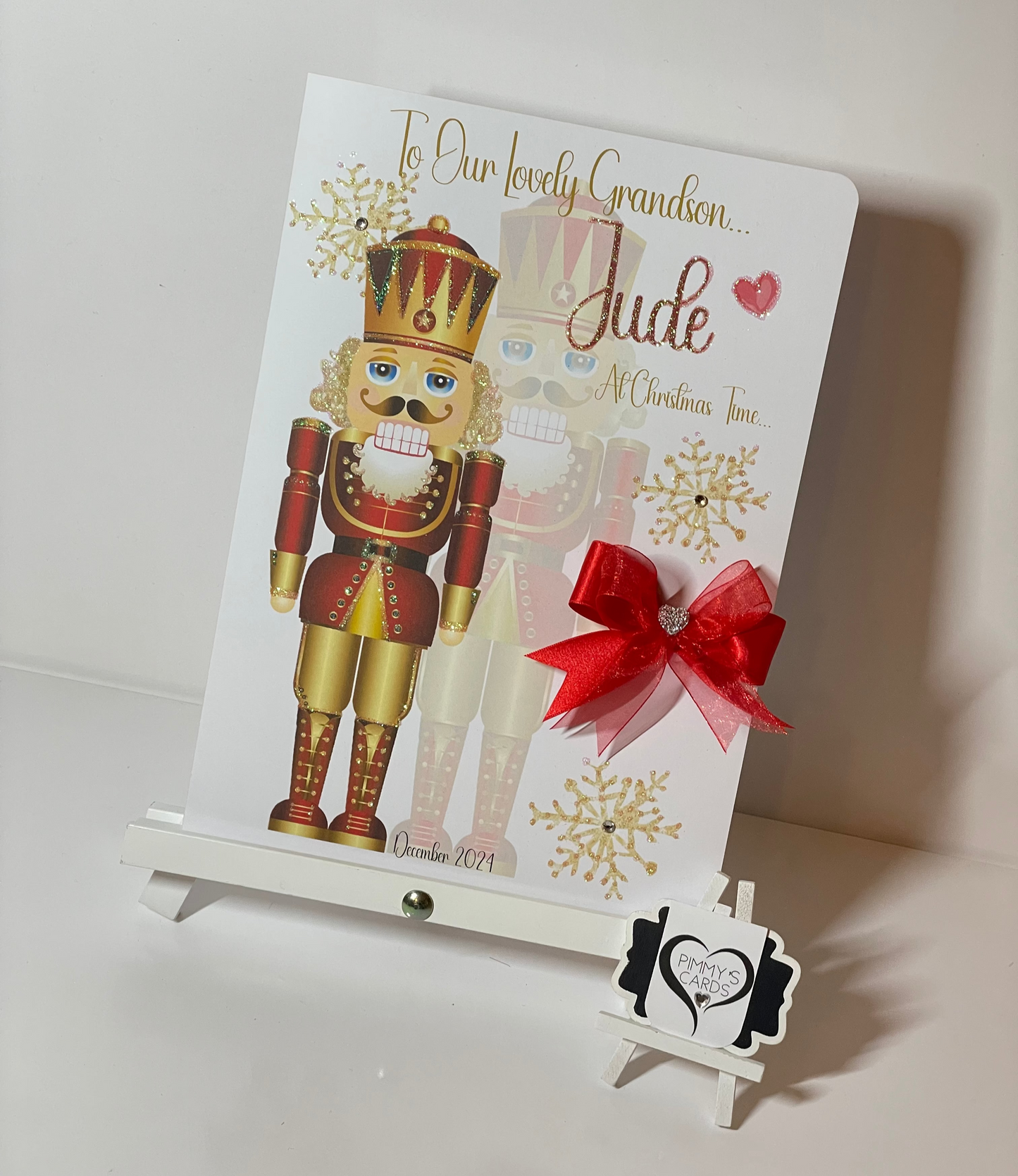 Personalised Christmas cards. Nutcracker Christmas cards.