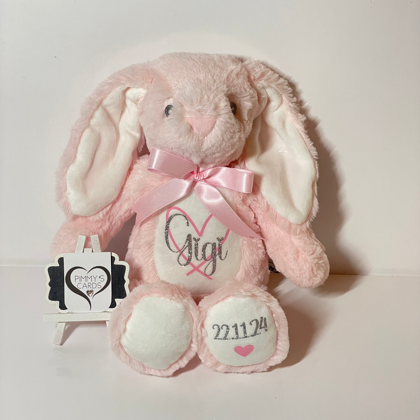 Baby Pink Bunny & Matching Gift Bag - Pimmy's Soft Cuddlers