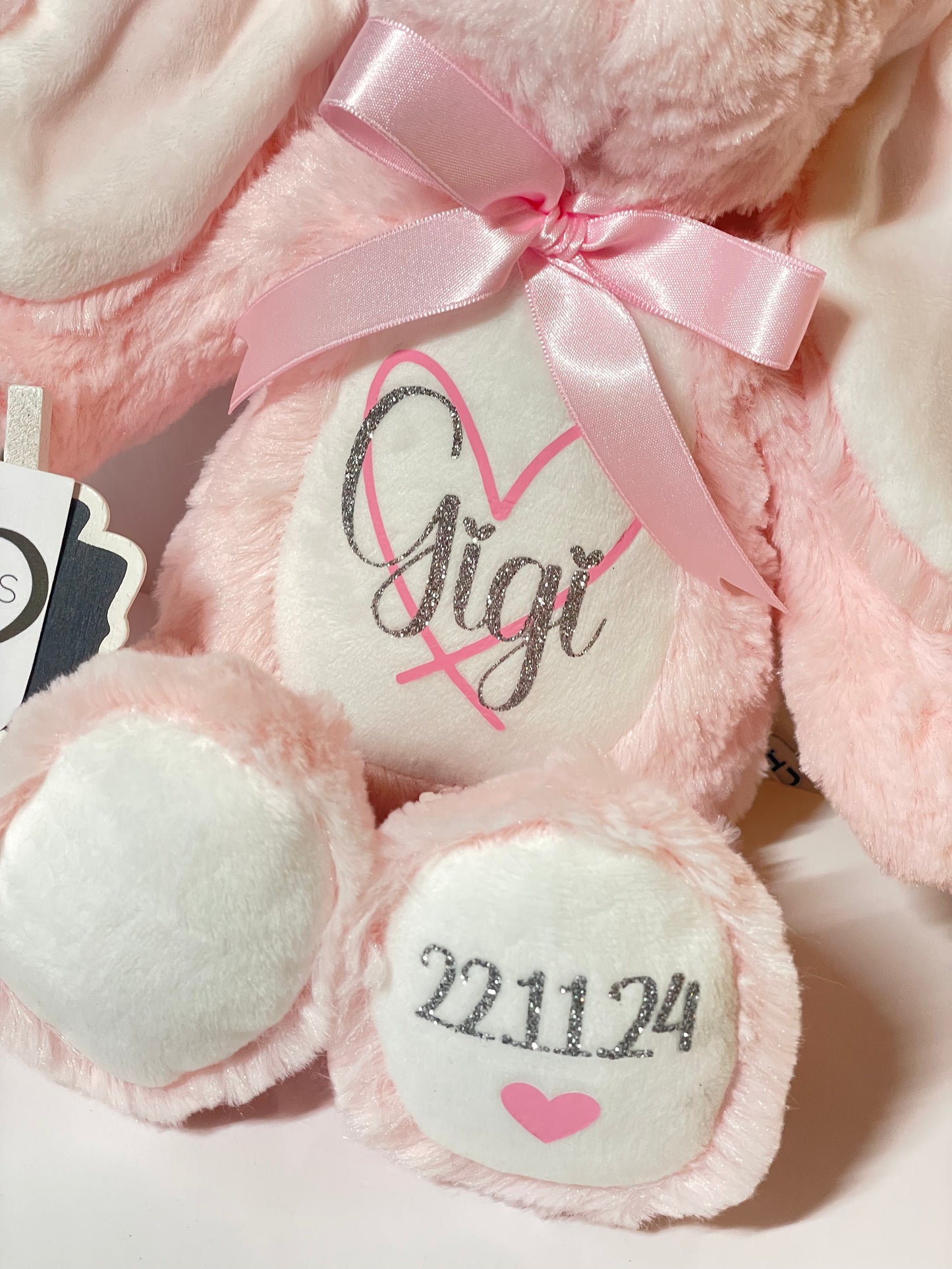 Baby Pink Bunny & Matching Gift Bag - Pimmy's Soft Cuddlers