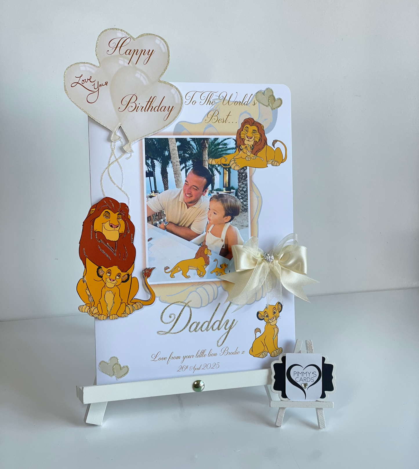 The Lion King Mufasa & Simba Photo 3D Pop Out Card