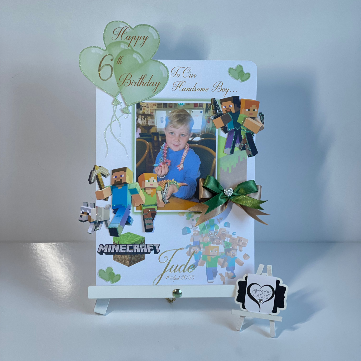 Minecraft Theme 3D Pop Out Card