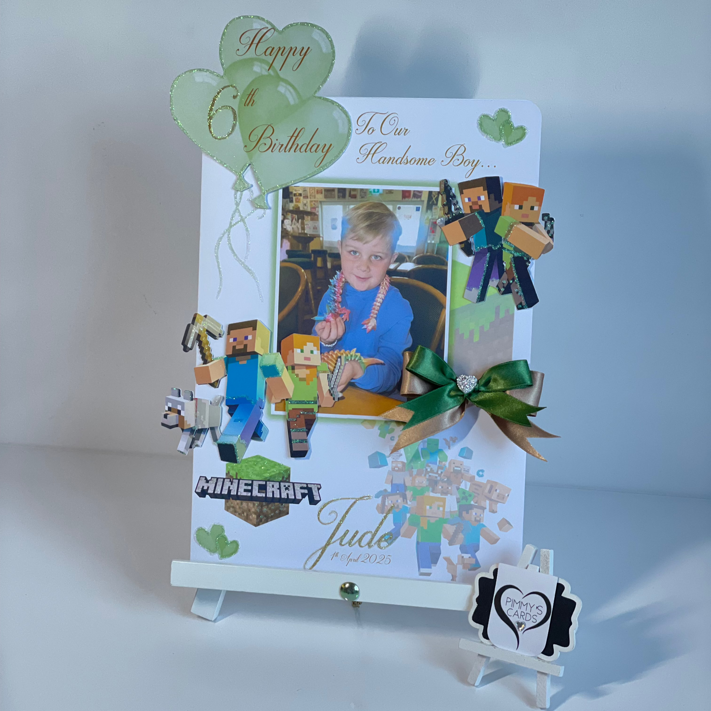 Minecraft Theme 3D Pop Out Card
