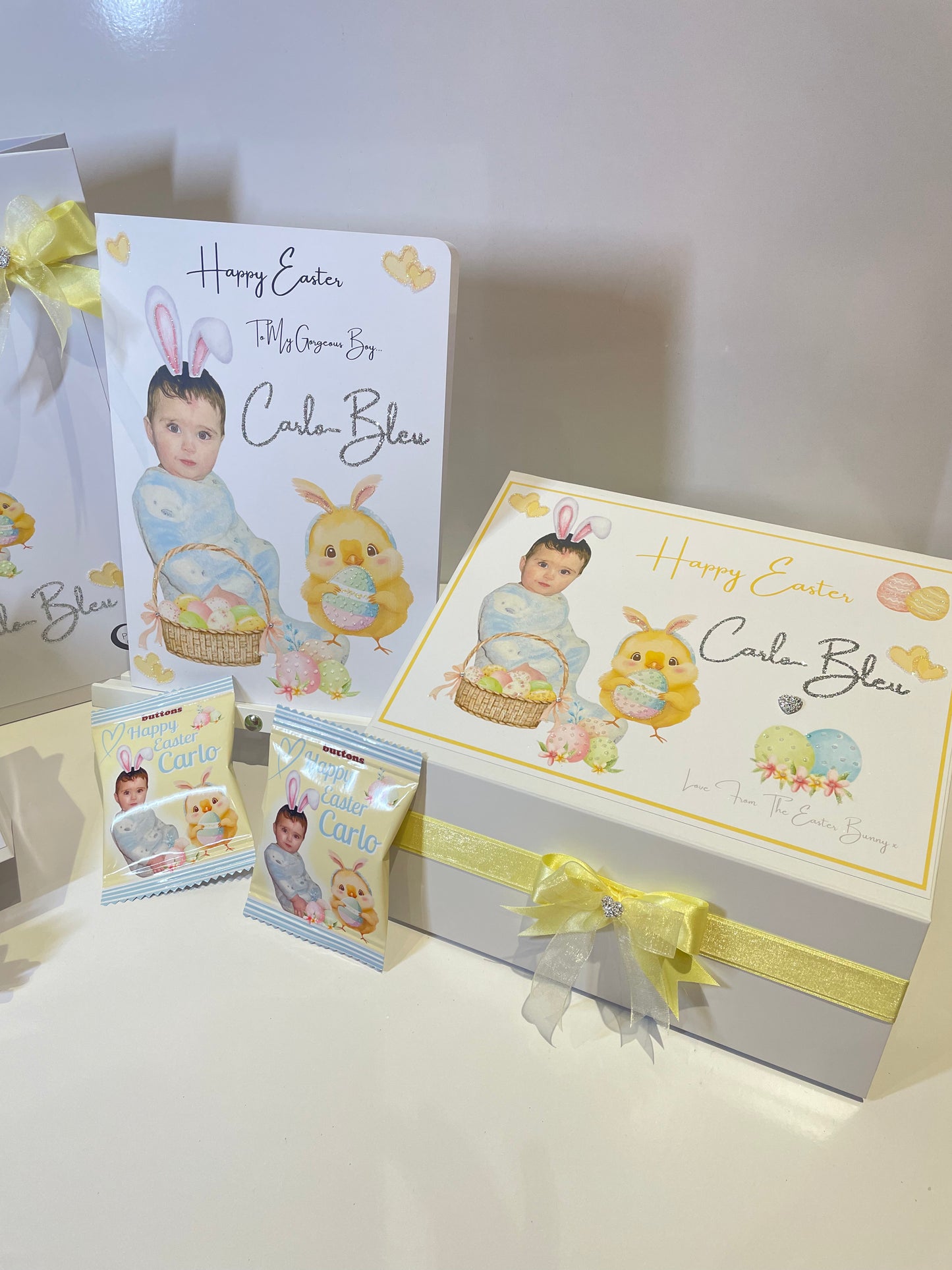 Girl Easter Bunny Ears Photo Card