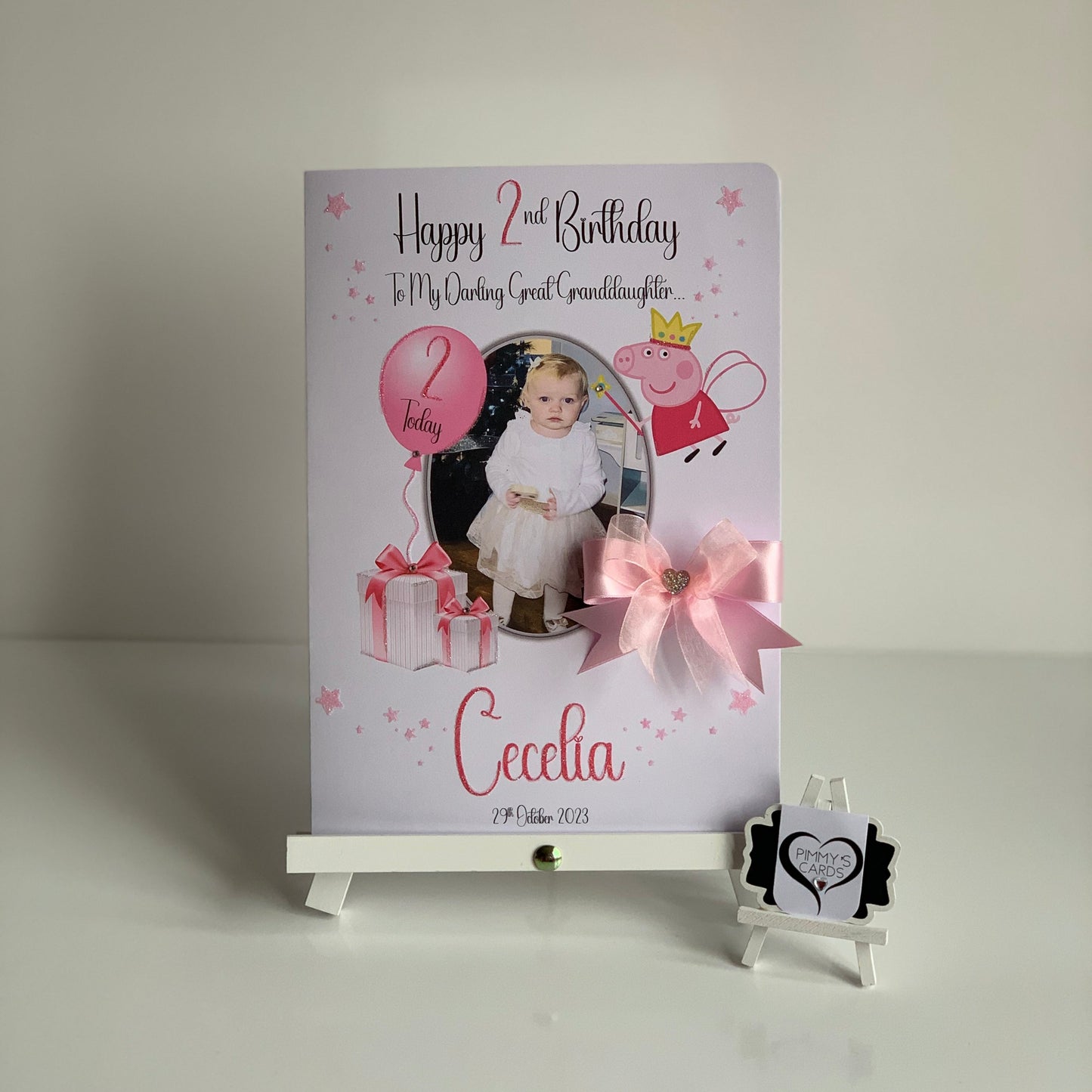 Peppa Pig Balloon & Presents Photo Card