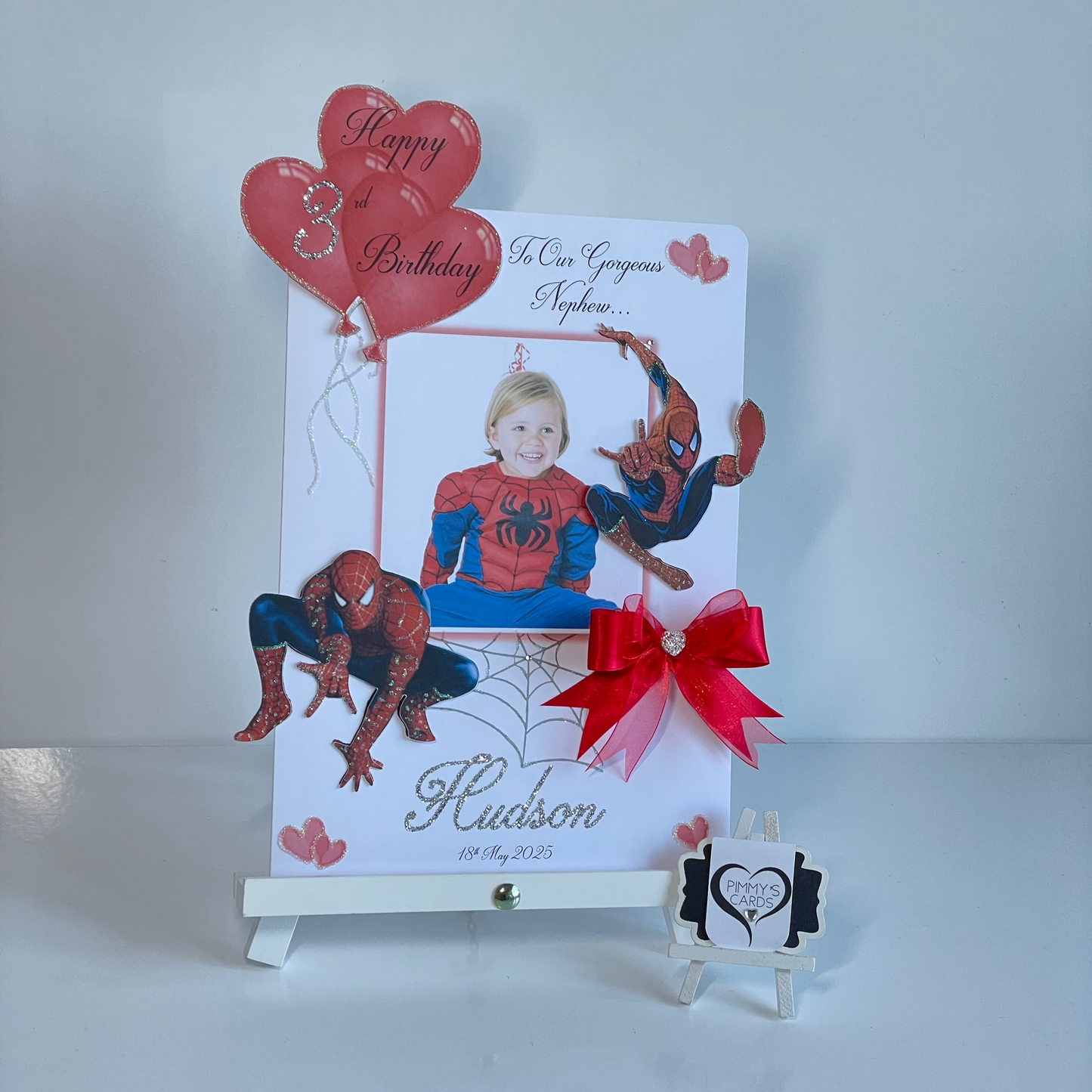 Spiderman Theme Photo 3D Pop Out Card
