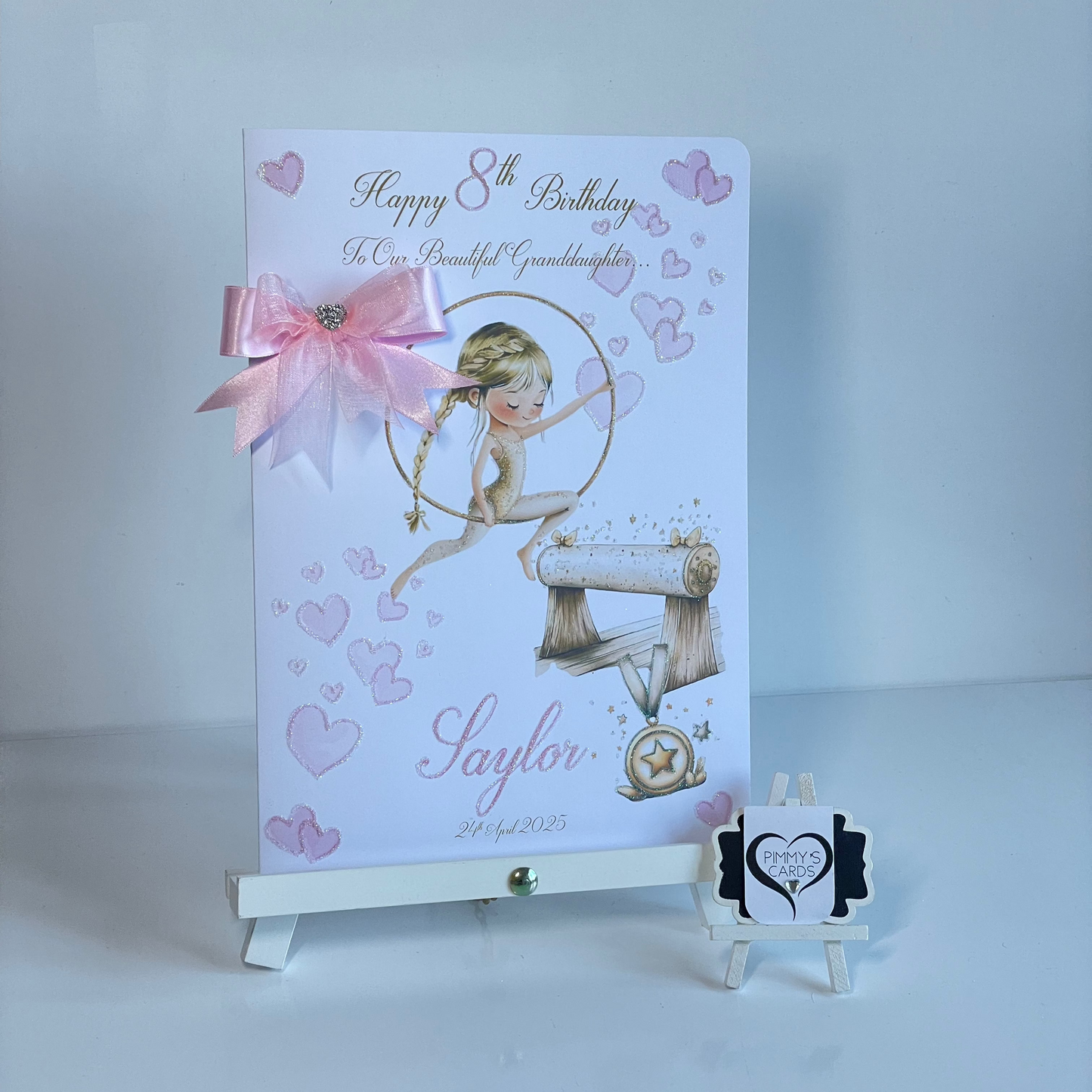 Gymnastics Girl Hoop Theme Card