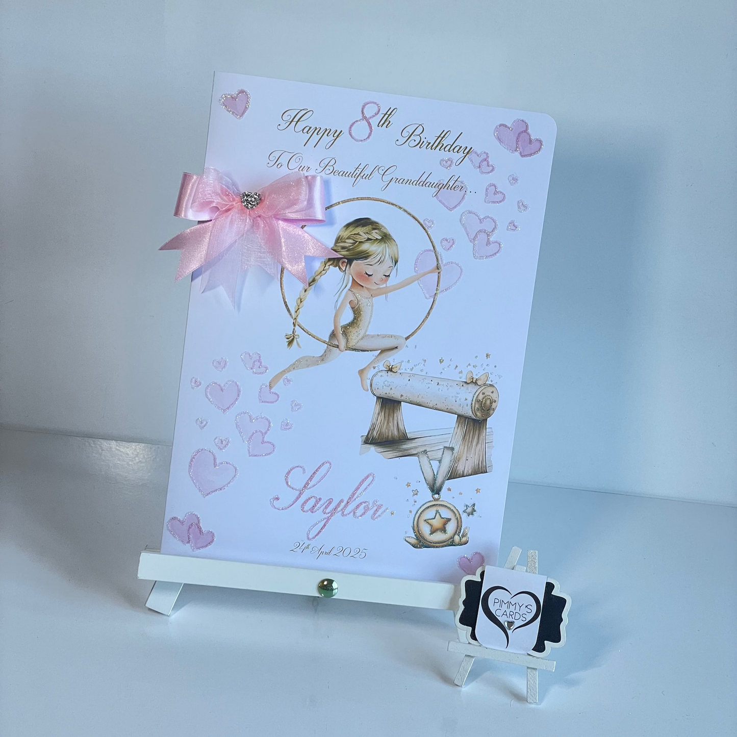 Gymnastics Girl Hoop Theme Card