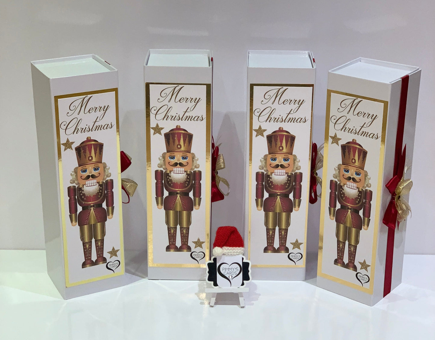 Red & Gold Christmas Nutcracker Bottle Box