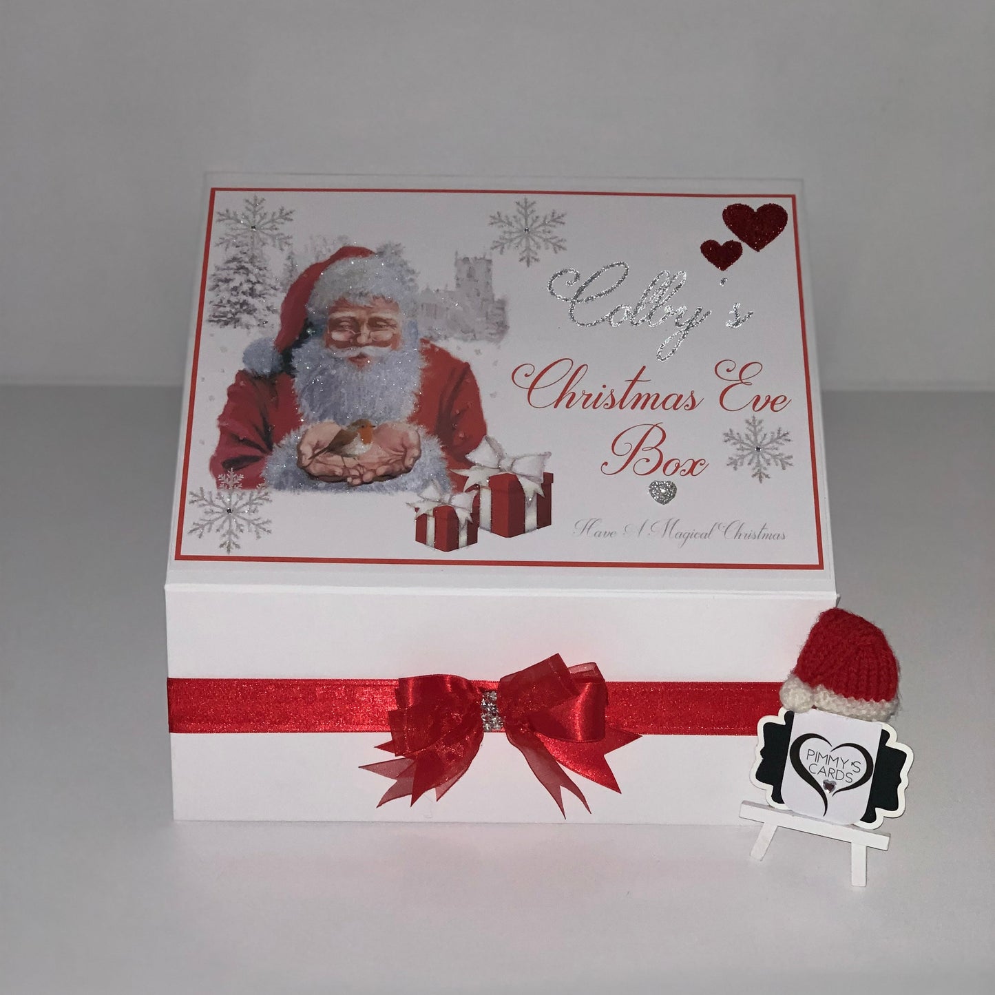 Father Christmas Holding A Robin Christmas Eve Box