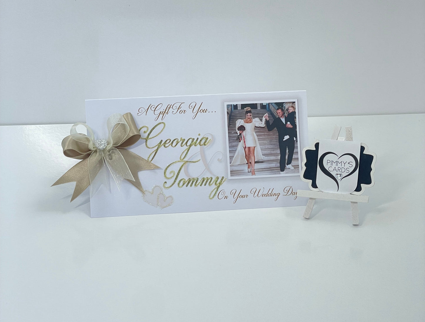 Personalised money wallet with photo Georgia Kousoulou & Tommy Mallet Gold theme