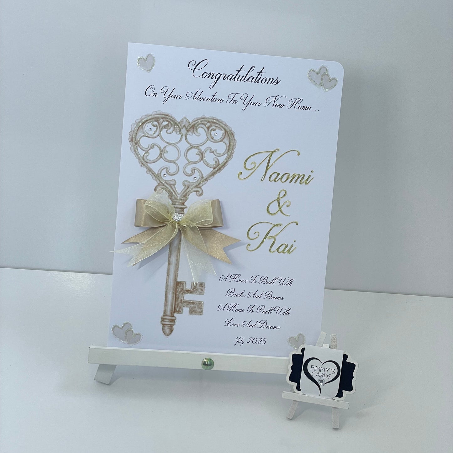Gold Spiral Heart Key
