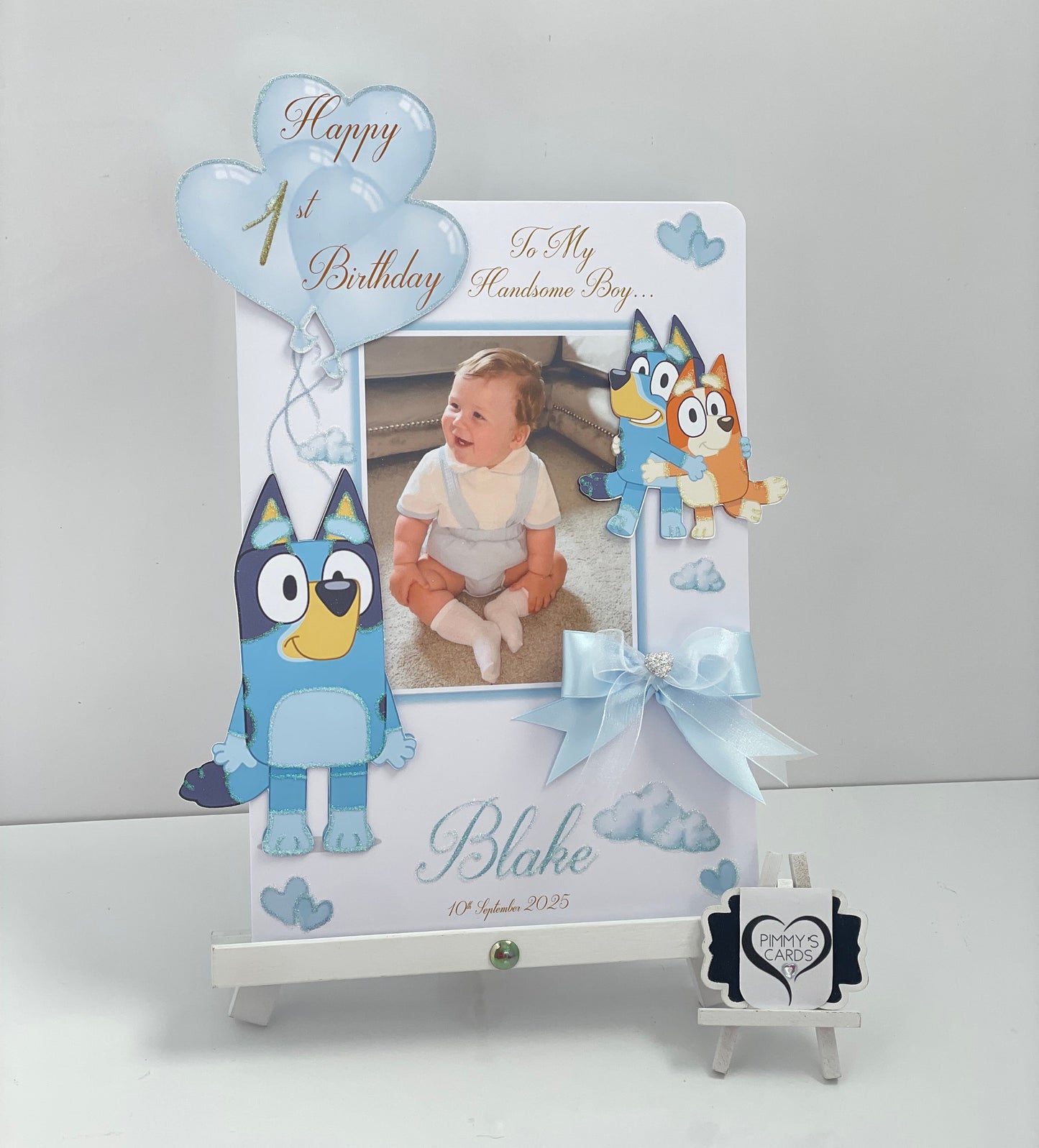 Bluey Theme Photo 3D Pop Out Card