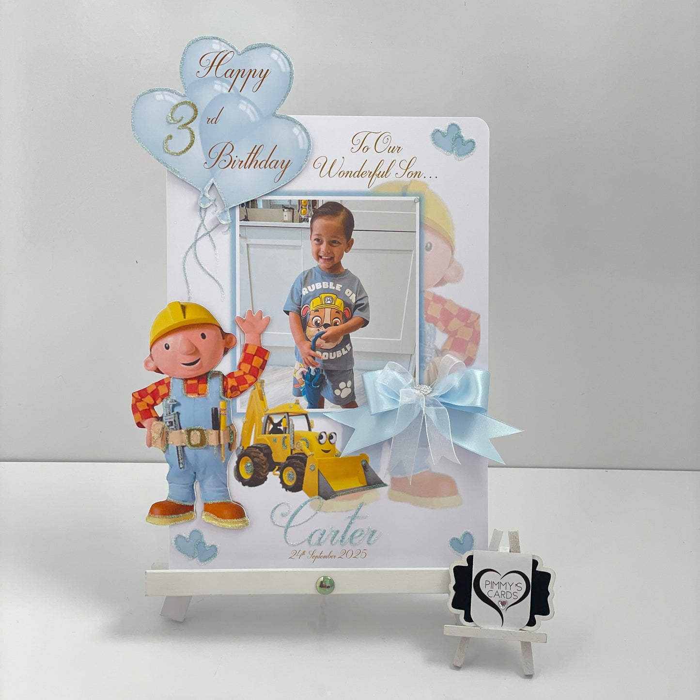 Bob The Builder Theme Photo 3D Pop Out Card