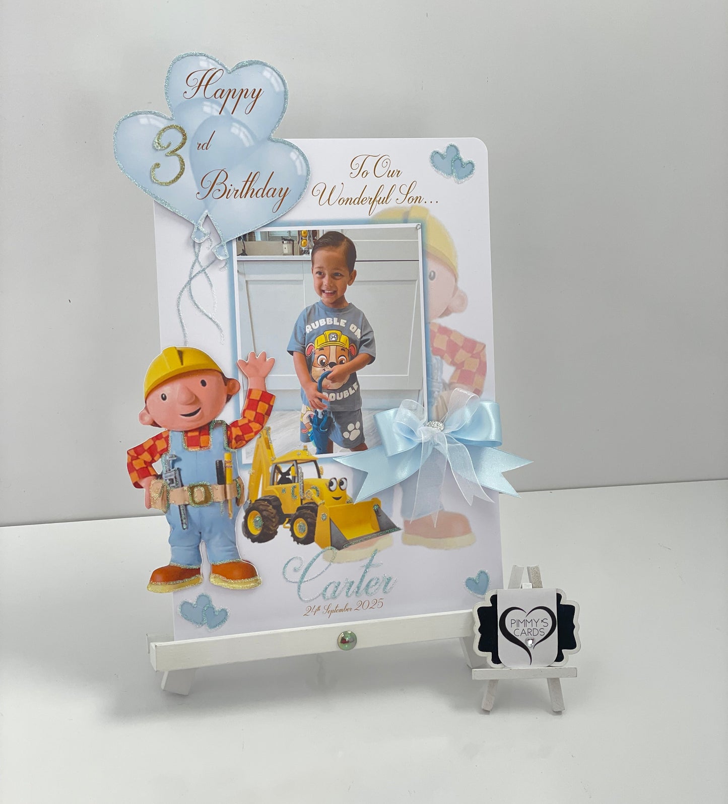 Bob The Builder Theme Photo 3D Pop Out Card