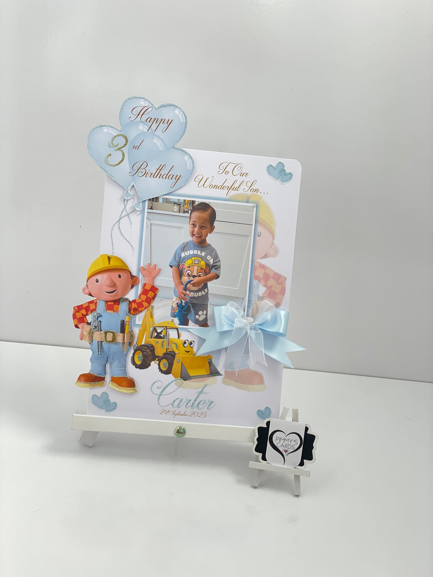 Bob The Builder Theme Photo 3D Pop Out Card