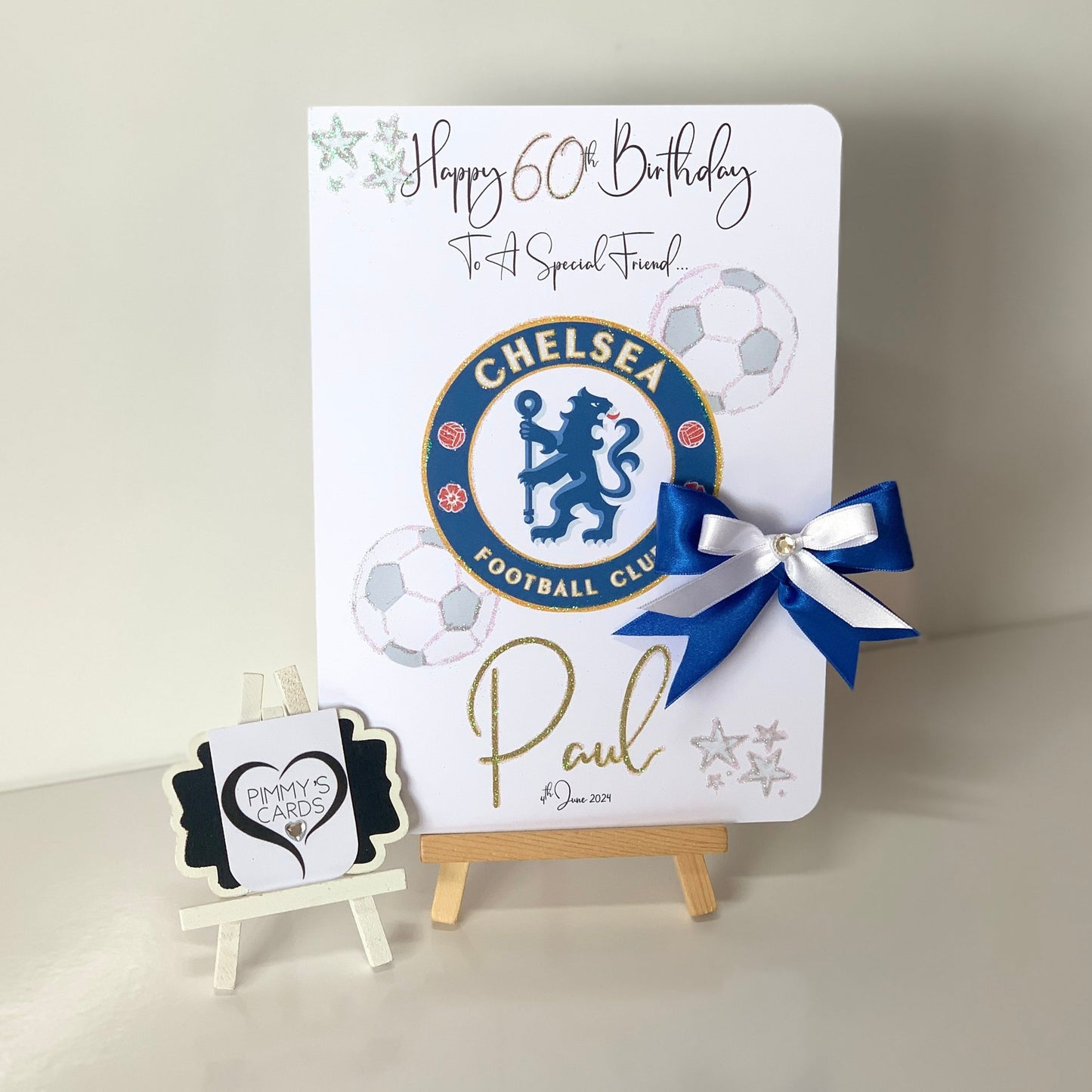 Chelsea Football Theme Card