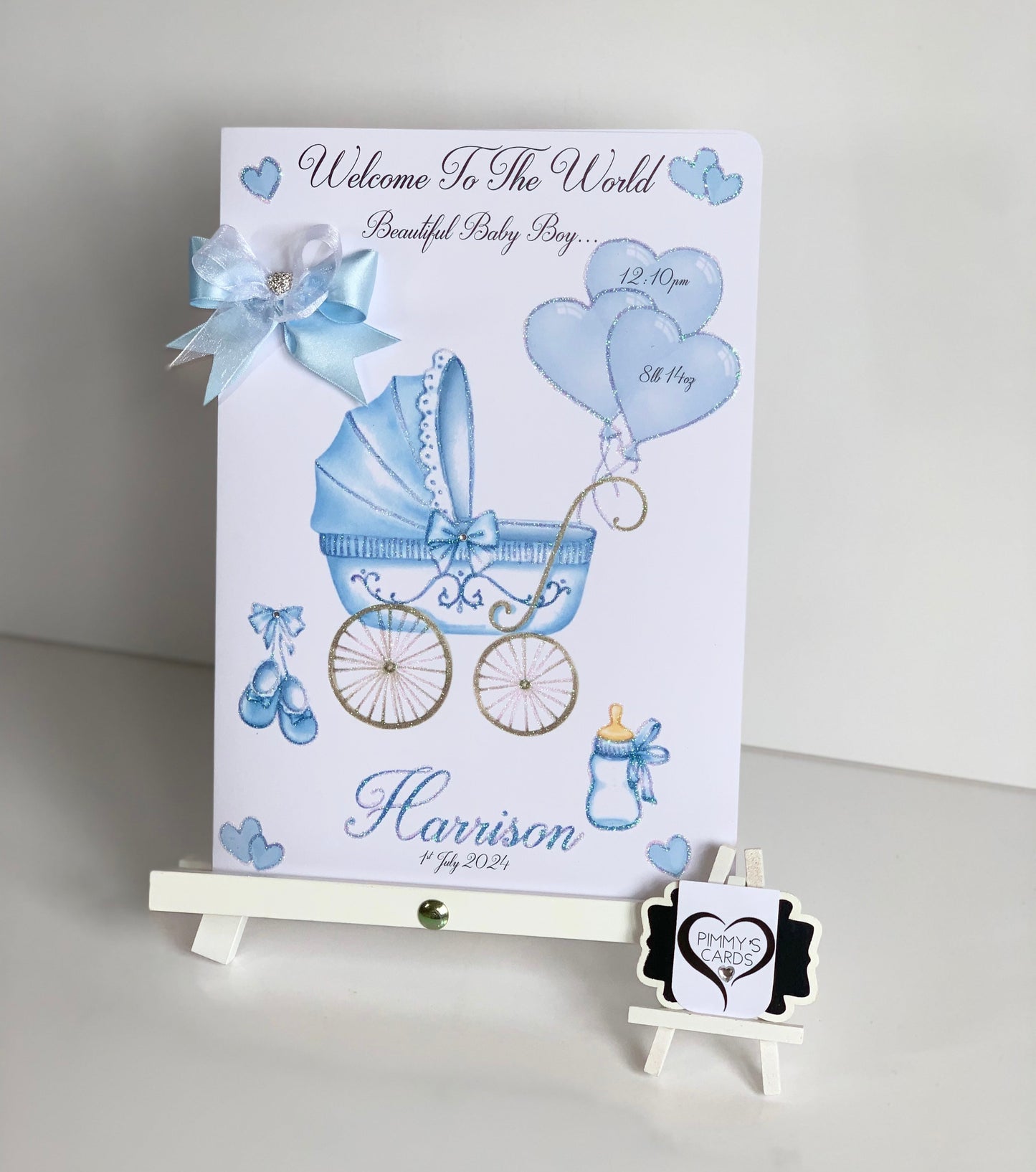 Baby Boy Blue Pram Balloons