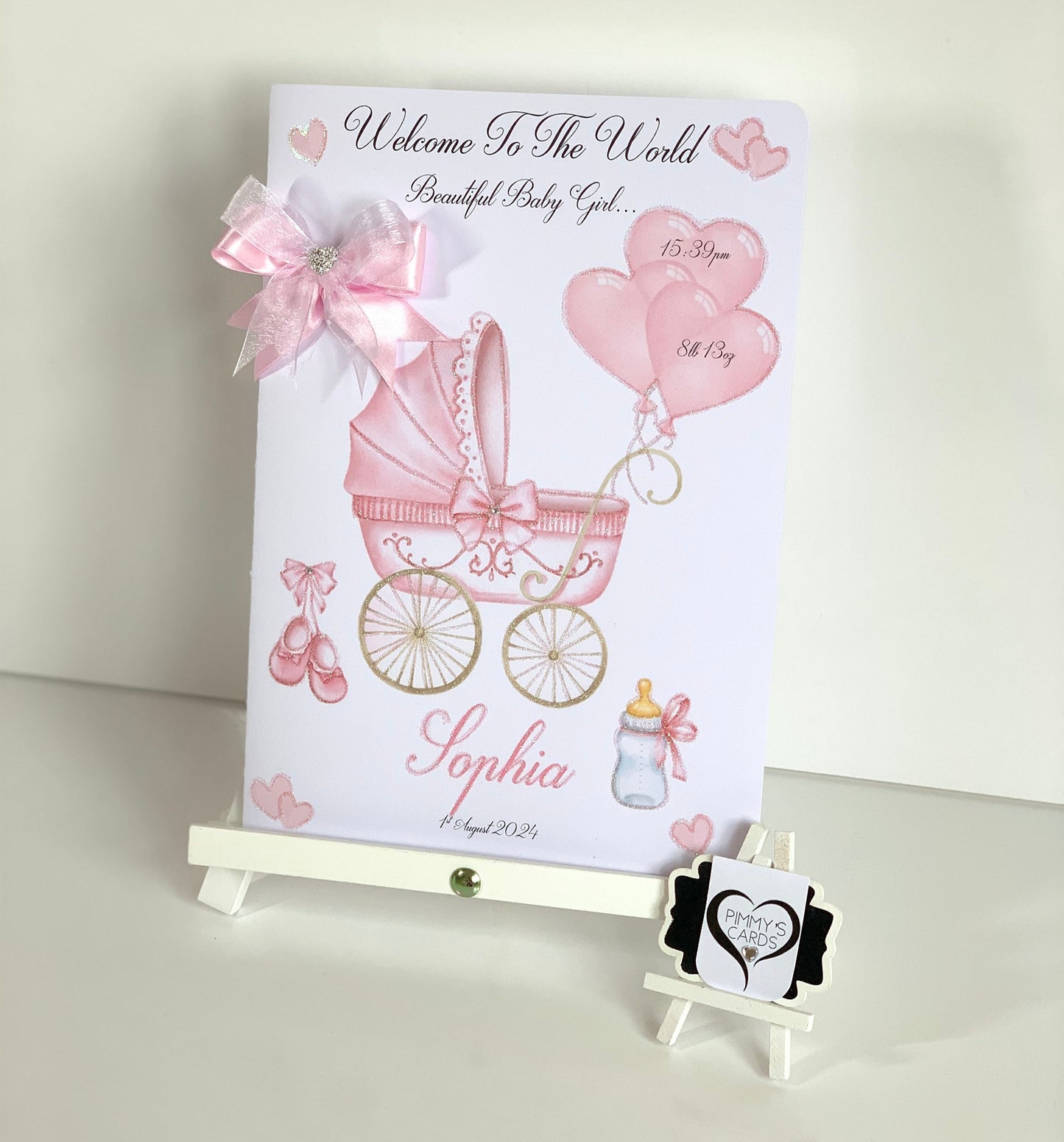 Baby Girl Pink Pram Balloons