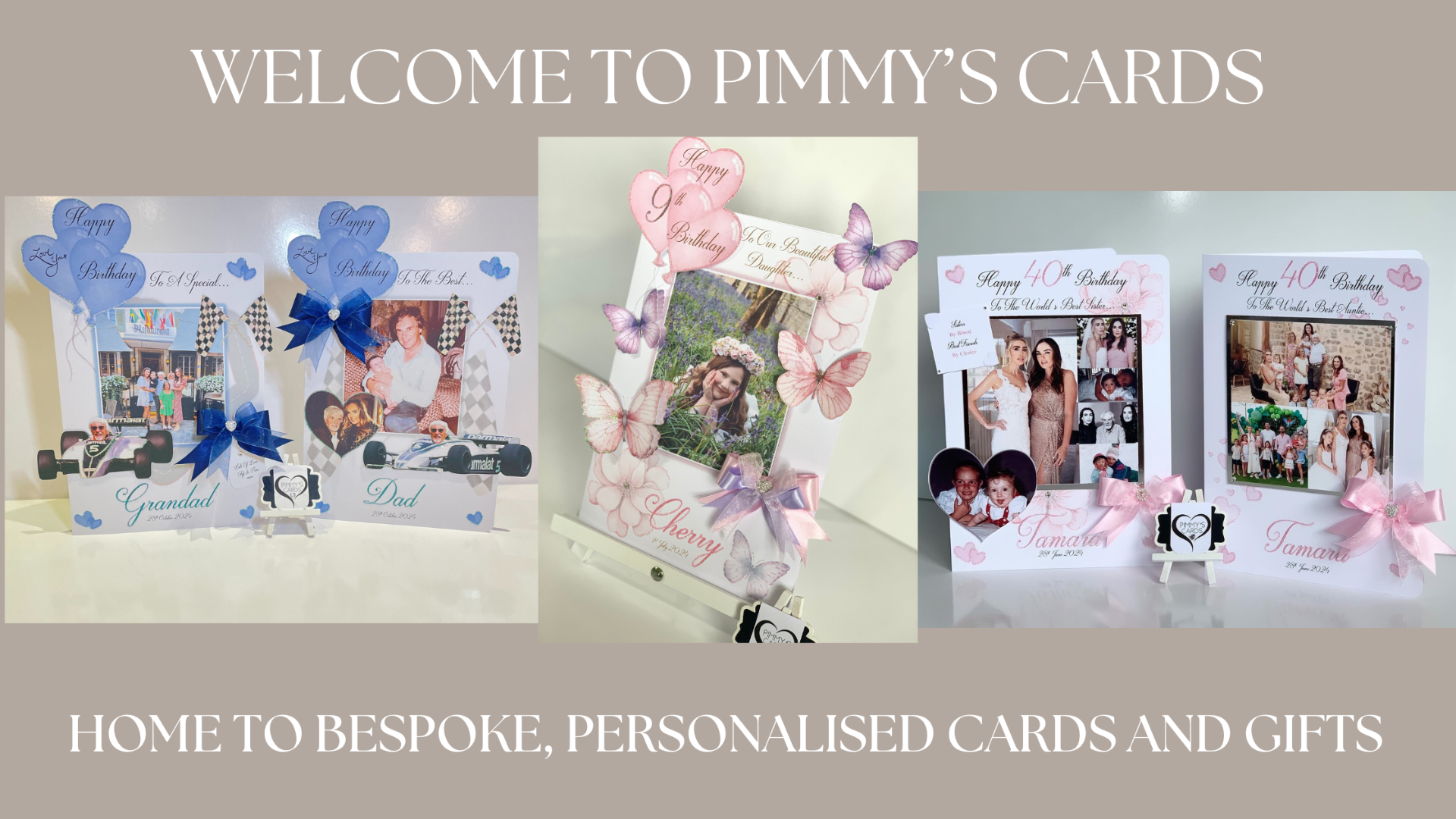 Welcome To Pimmy's Cards Home To Bespoke, Personalised Cards And Gifts