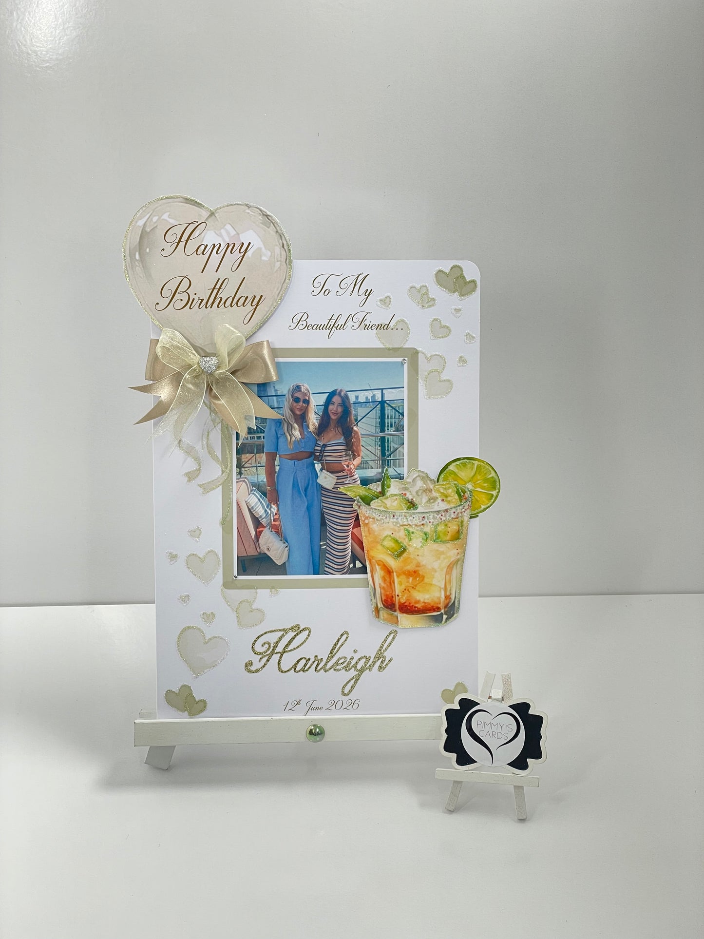 Margarita Cocktail Lovers Theme Photo 3D Pop Out Card