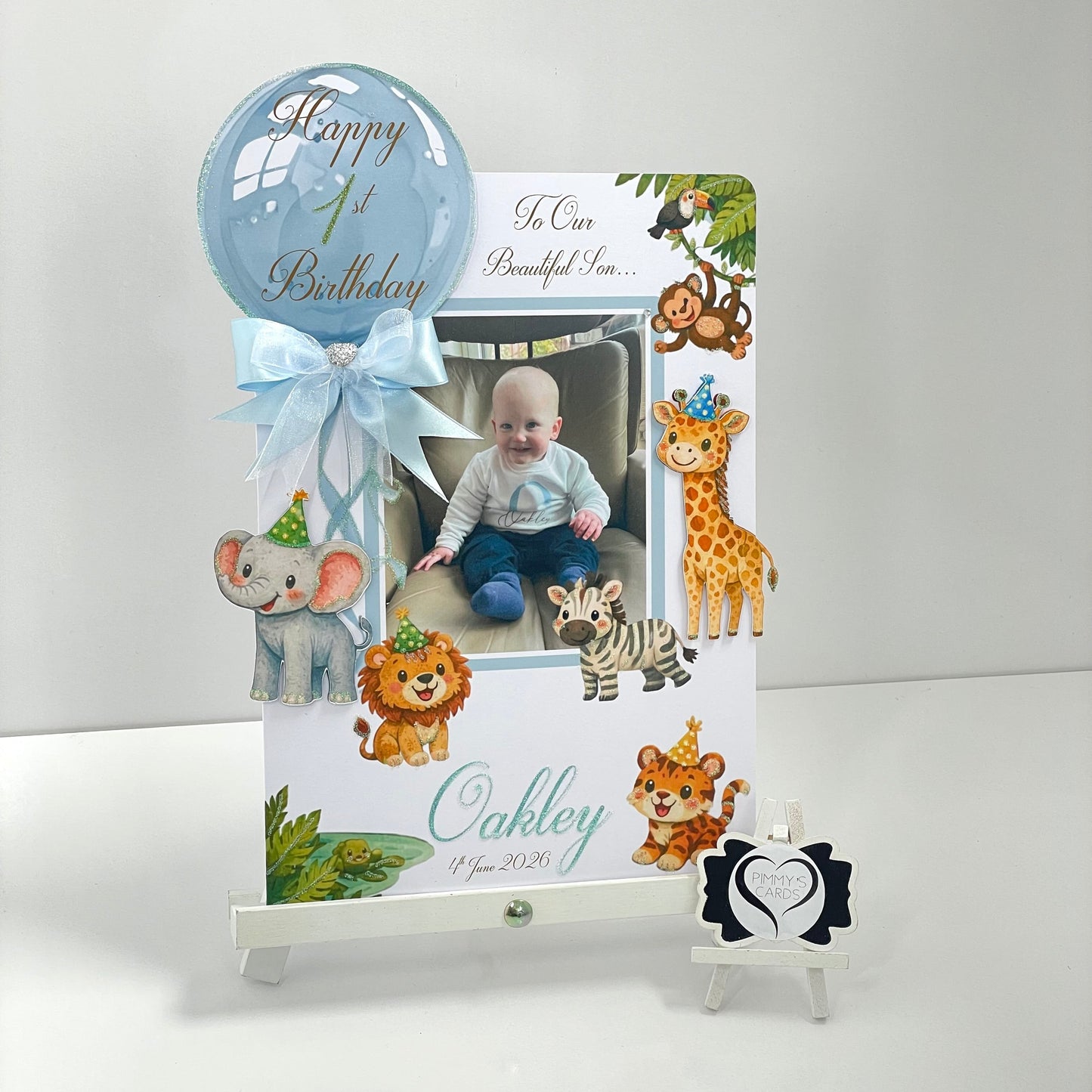 Animal Safari Theme Photo 3D Pop Out Card