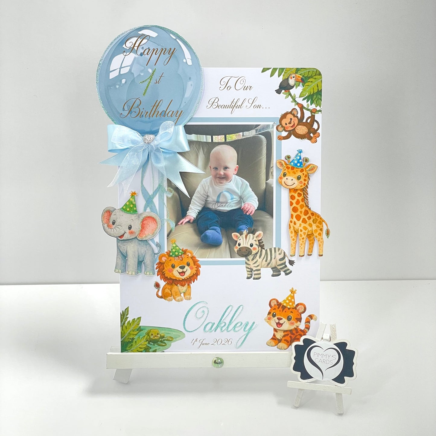 Animal Safari Theme Photo 3D Pop Out Card