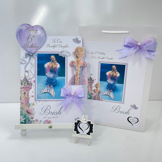 Princess Rapunzel Theme Photo 3D Pop Out Card