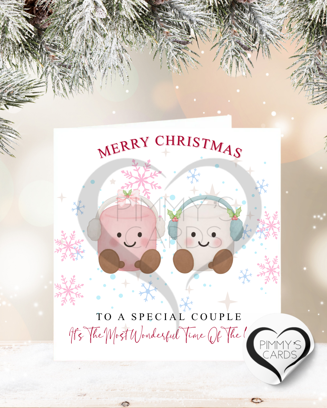 Personalised Christmas cards, handmade Christmas cards. 