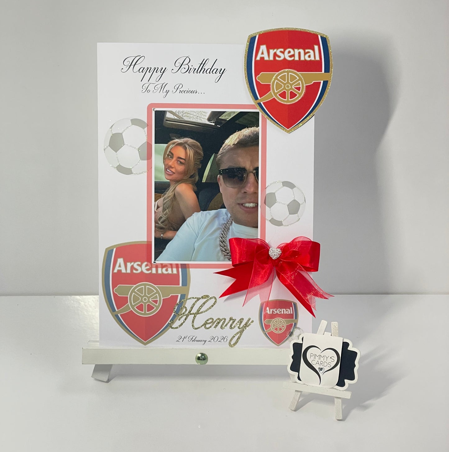 Arsenal Football Theme Photo 3D Pop Out Card