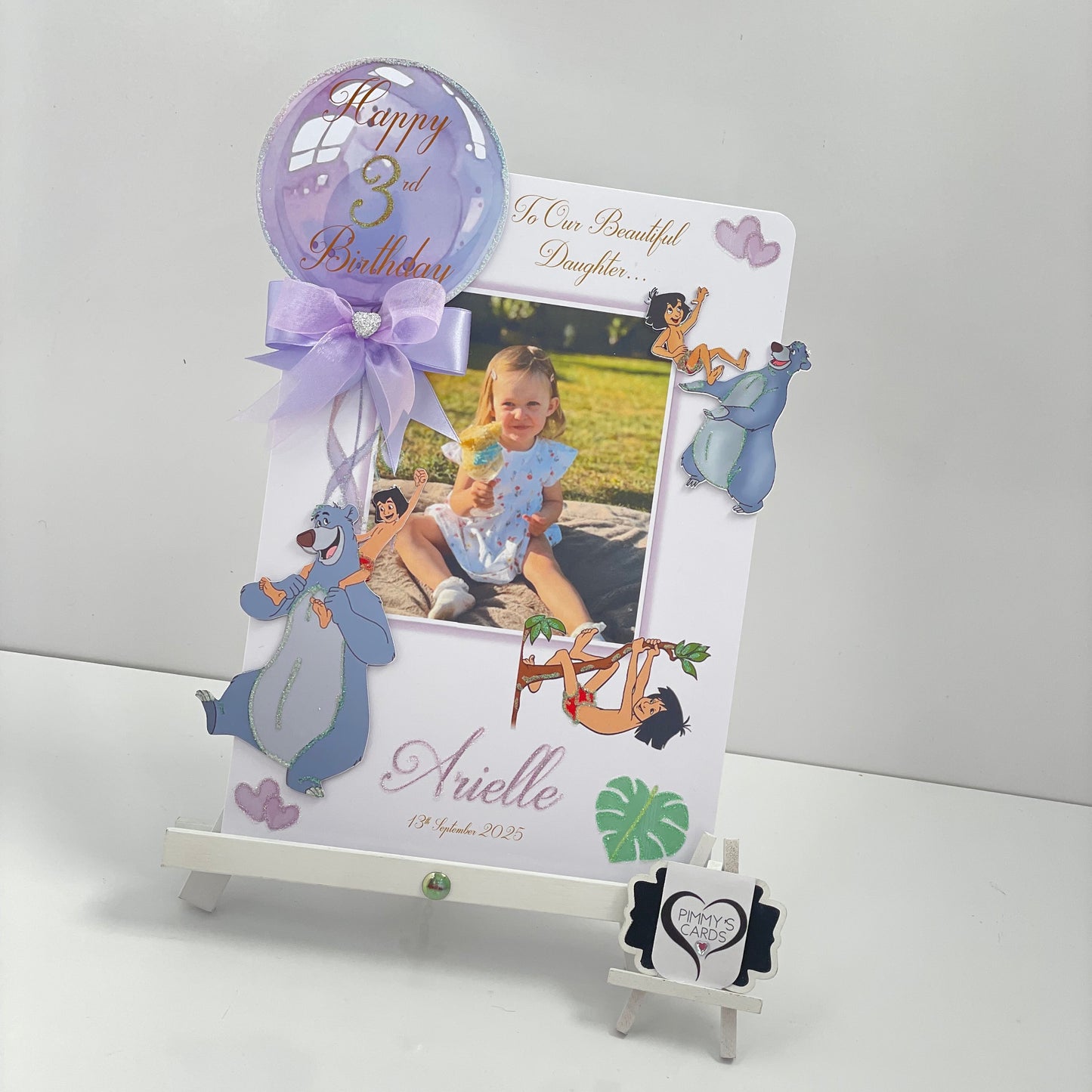 Mowgli & Baloo - The Jungle Book Theme Photo 3D Pop Out Card