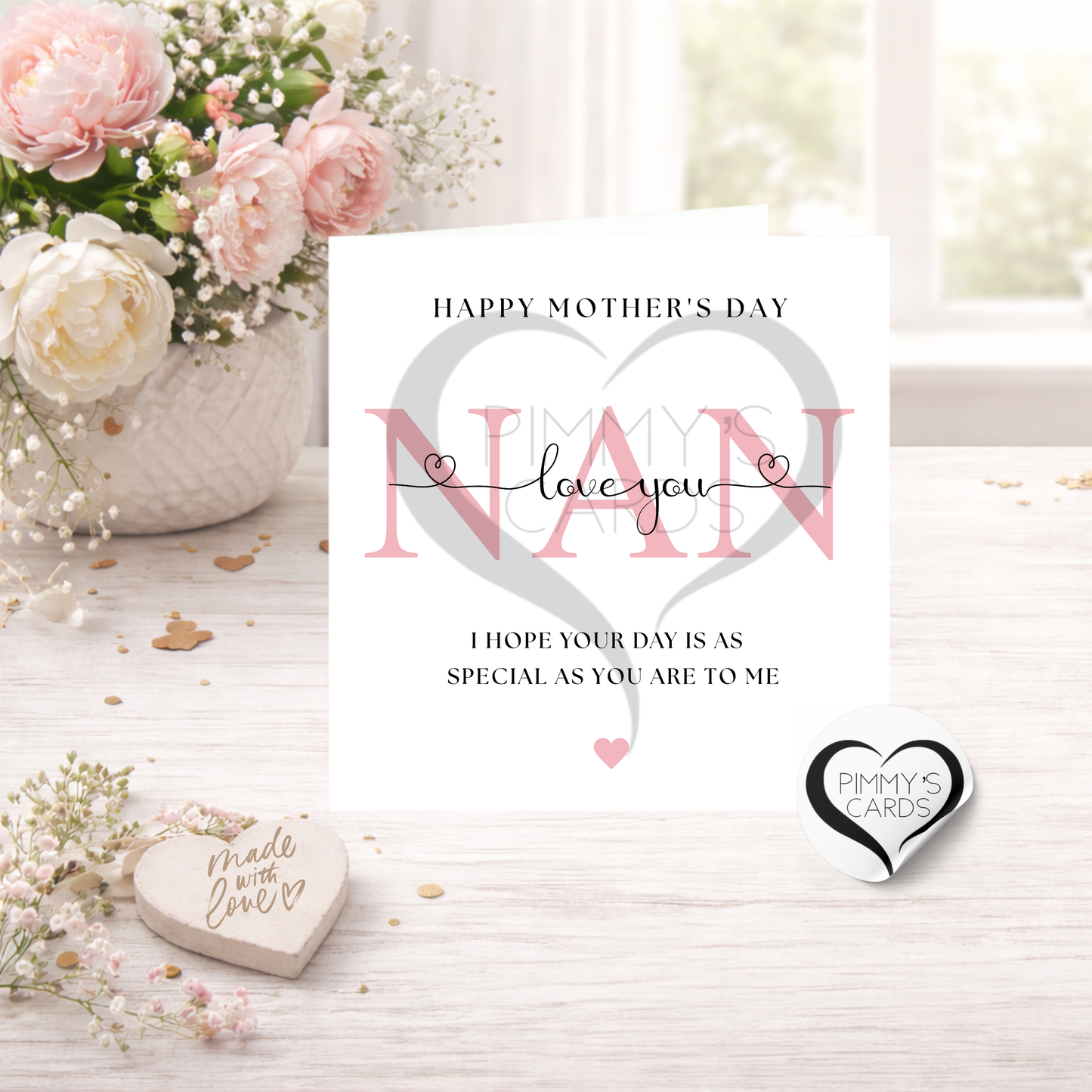 Mum/Nan Love You Pink Theme - Mother's Day Classic Card